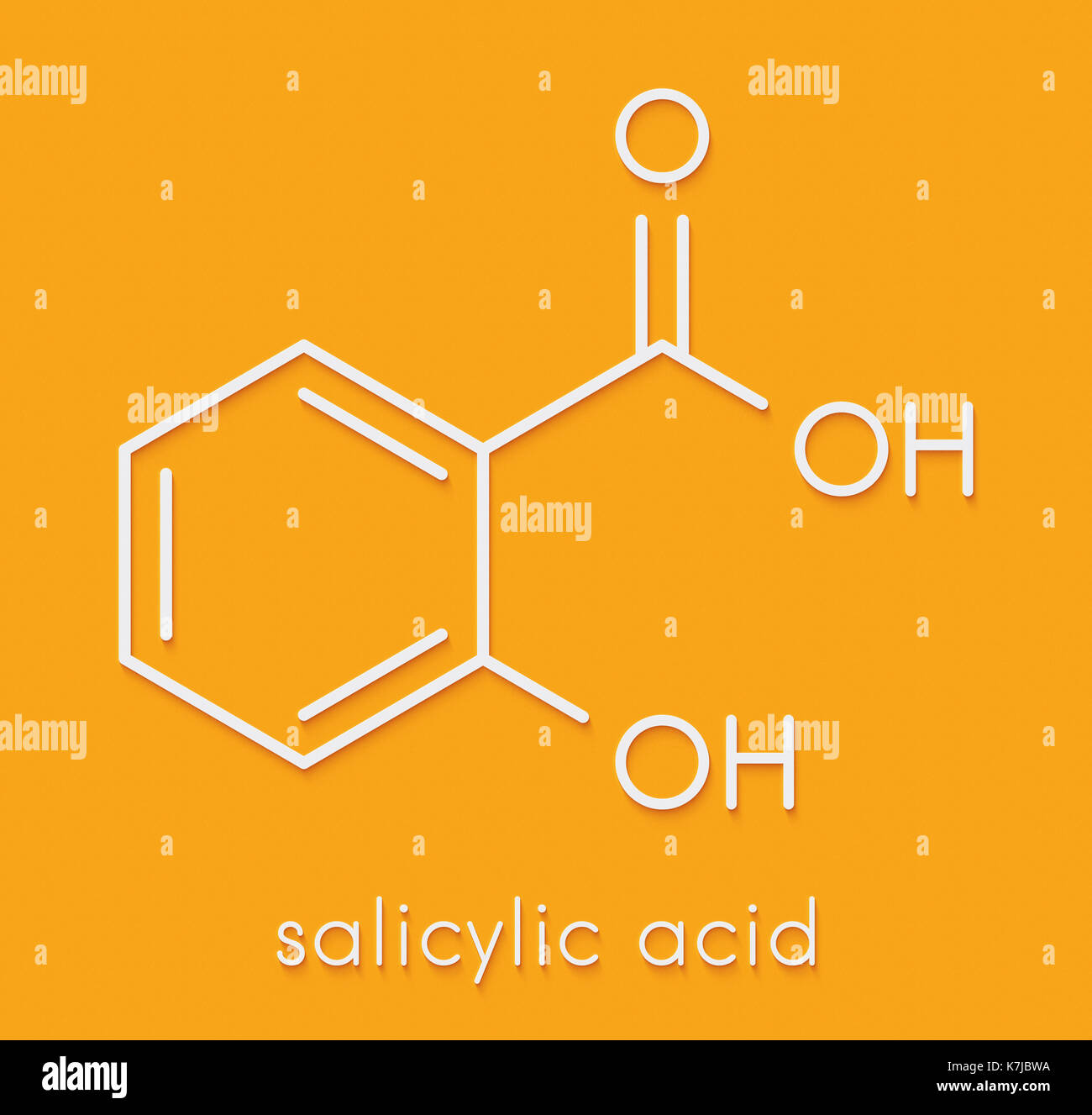 Salicylic Acid Molecule. Used In Cosmetics, In Dermatological Medicines 