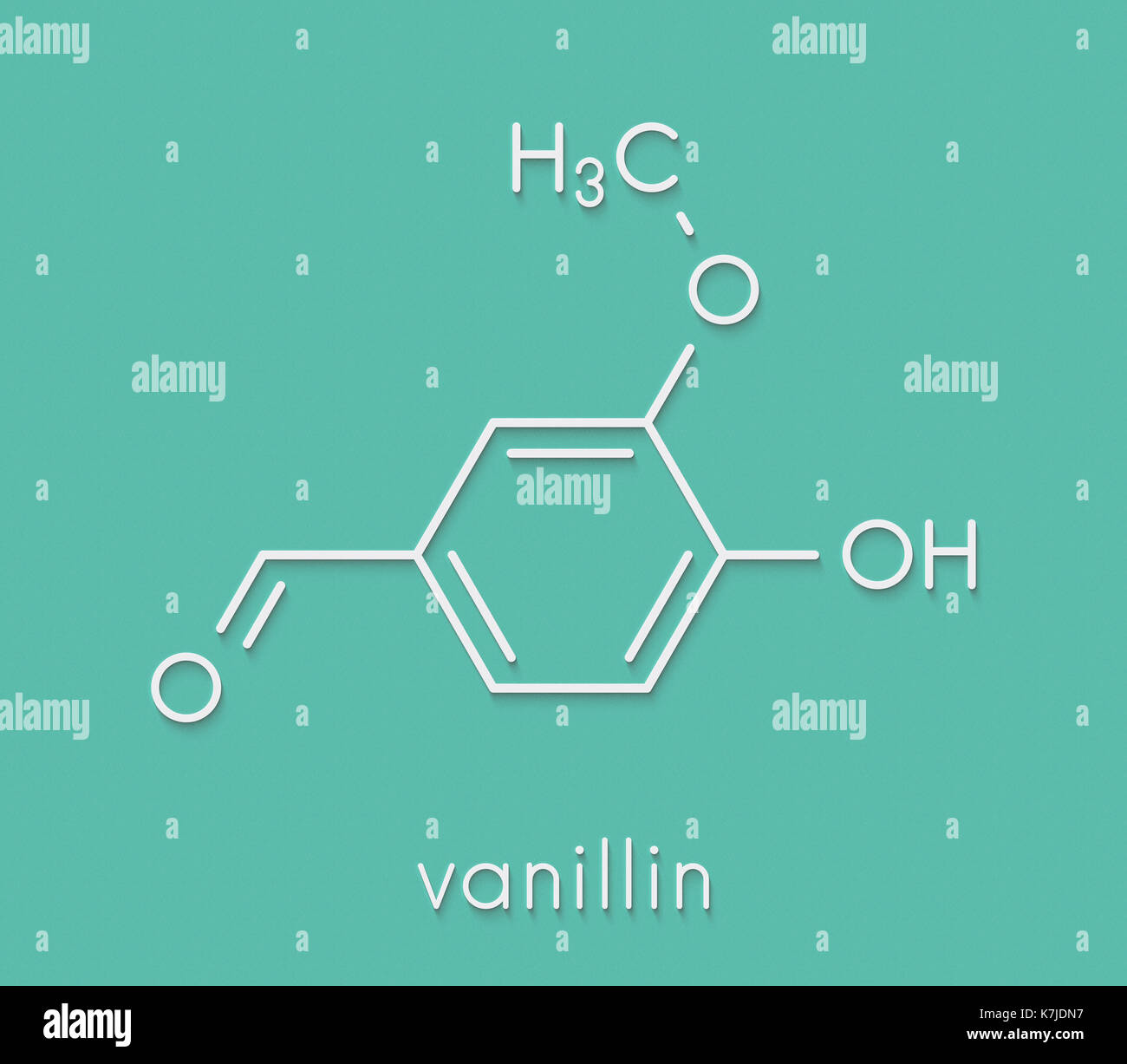 Vanillin vanilla extract molecule. Skeletal formula Stock Photo Alamy