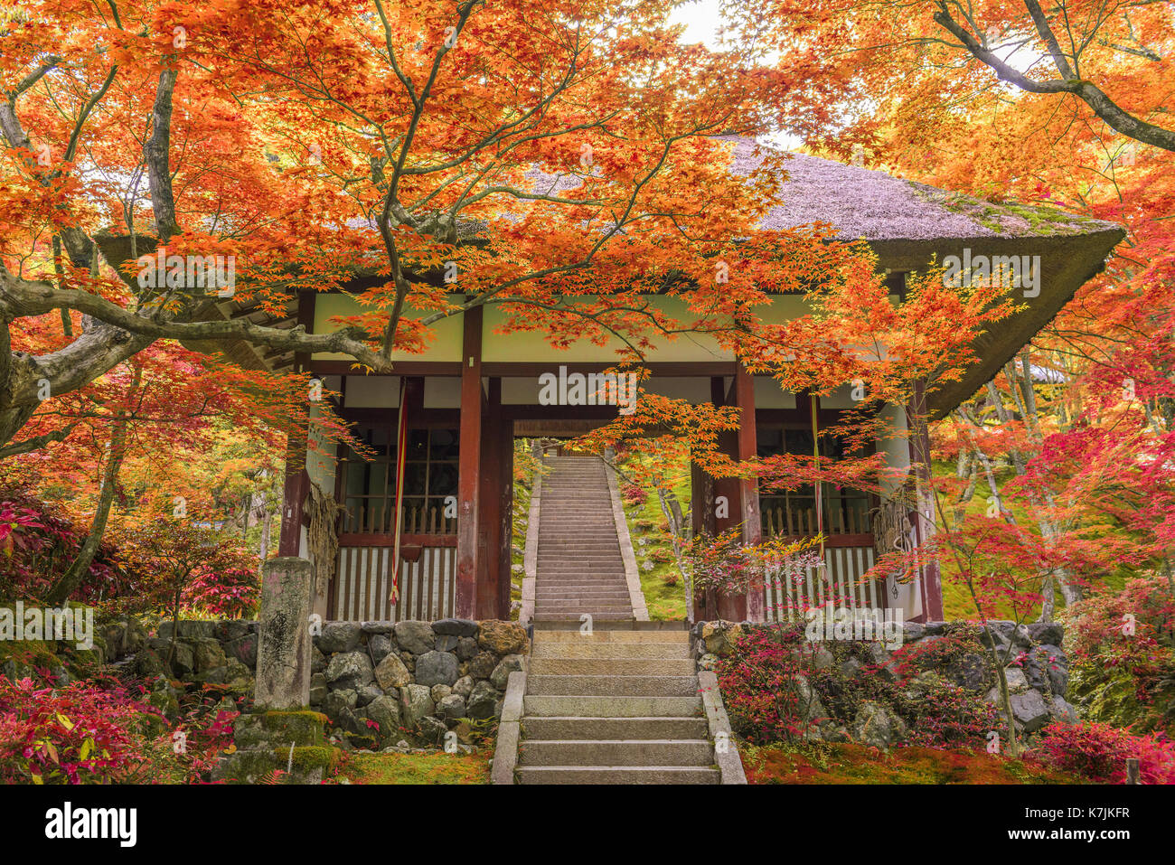 Kyoto, Japan at Jojakko Temple. Stock Photo