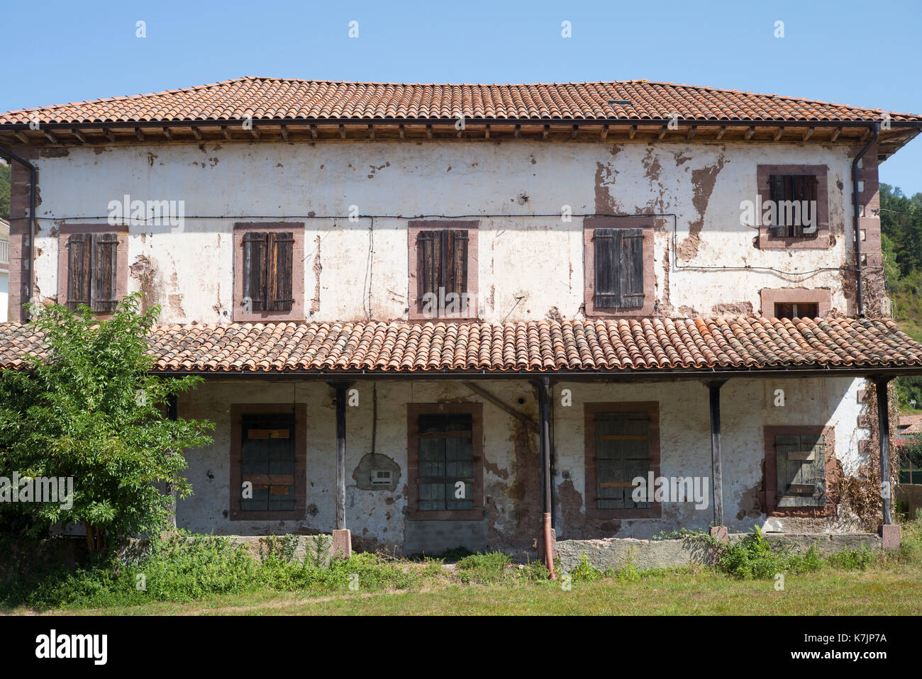 Ancient derelict typical Basque house in Erratzu in Valle de Baztan
