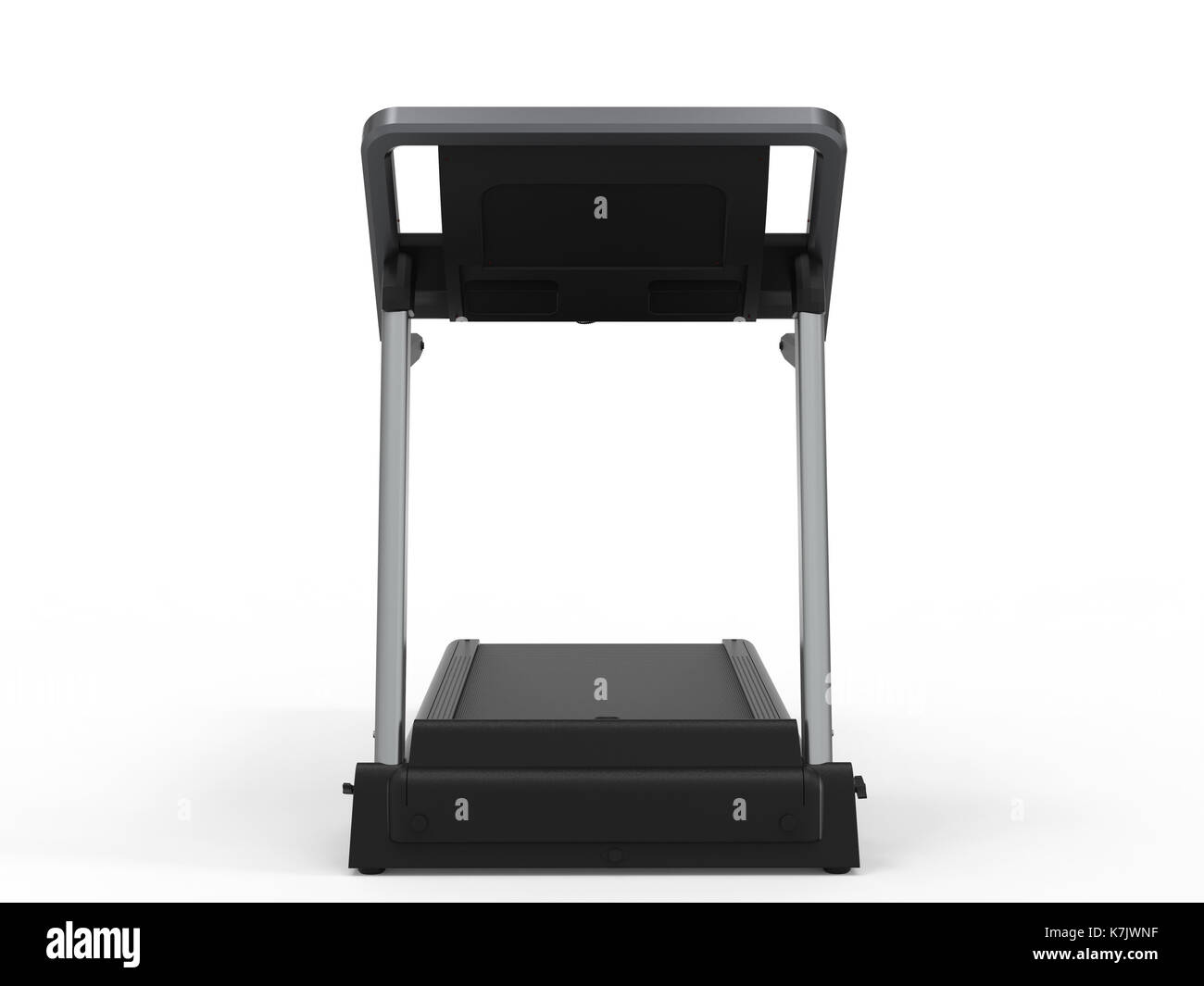 3d rendering treadmill or running machine on white background Stock