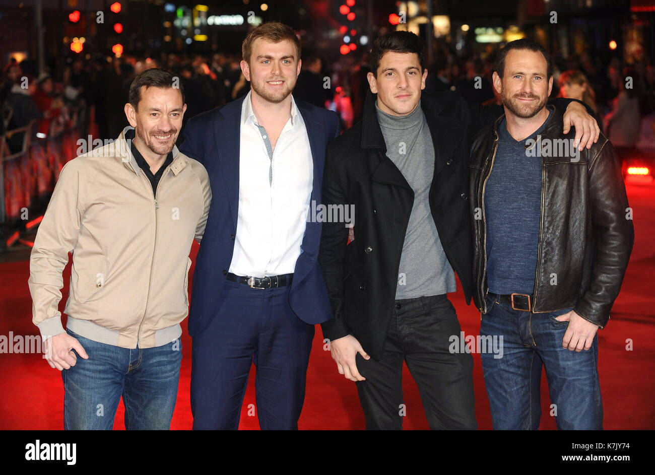 Photo Must Be Credited ©Kate Green/Alpha Press 079965 09/12/2015 Matthew  Ollie Ollerton (SAS Who Dares Wins), Freddie Iron, Jon Callaway and Jason  Fox (SAS Who Dares Wins) at Daddy's Home Movie Premiere