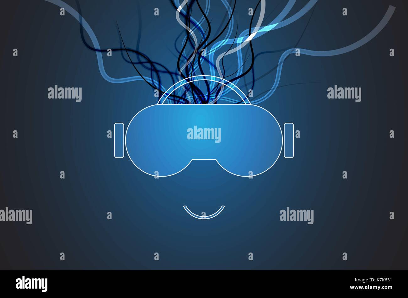 virtual reality in life future technology abstract background Stock ...