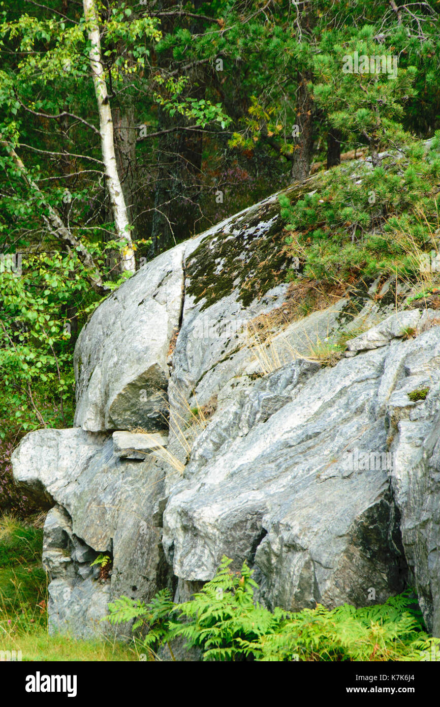 Rock formation, Sweden. Taken with Nikon D5300 Stock Photo