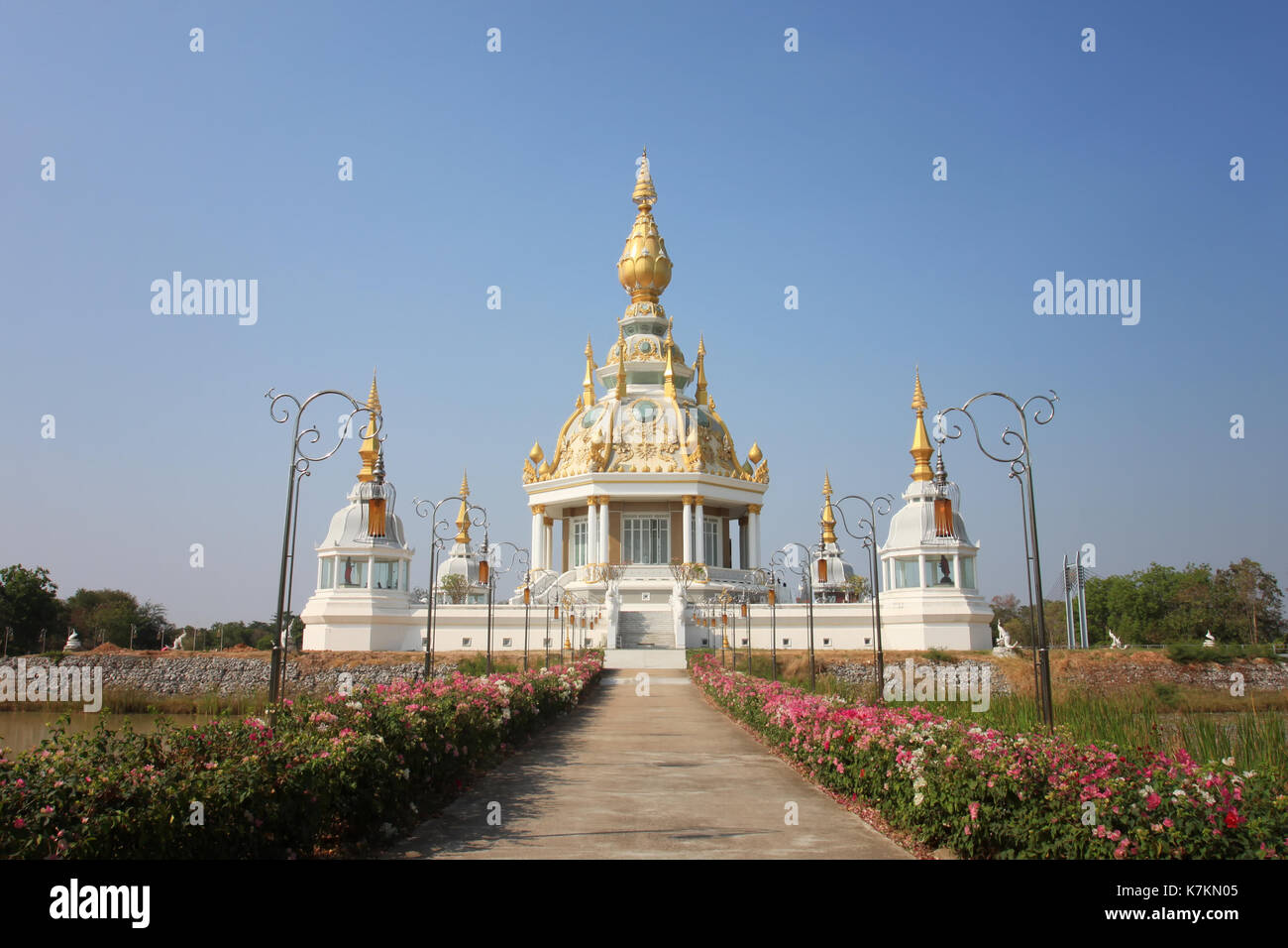 Buddhist Church of Wat Thung Millionaire in Khon Kaen province,Holy places in Thailand Stock Photo