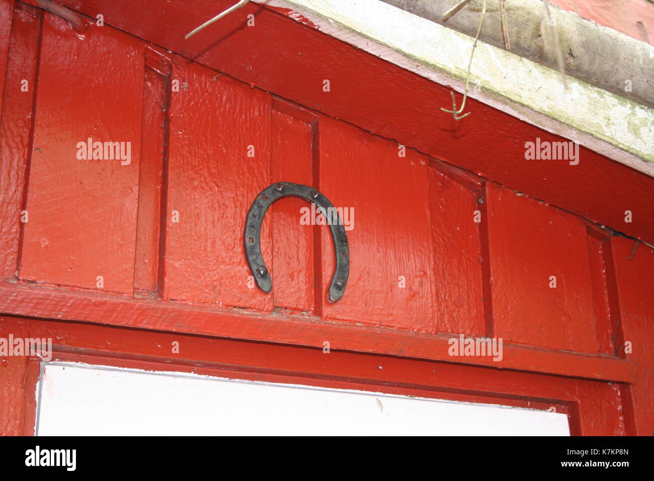 A Horseshoe Above The Door To Bring Luck Stock Photo 159630485