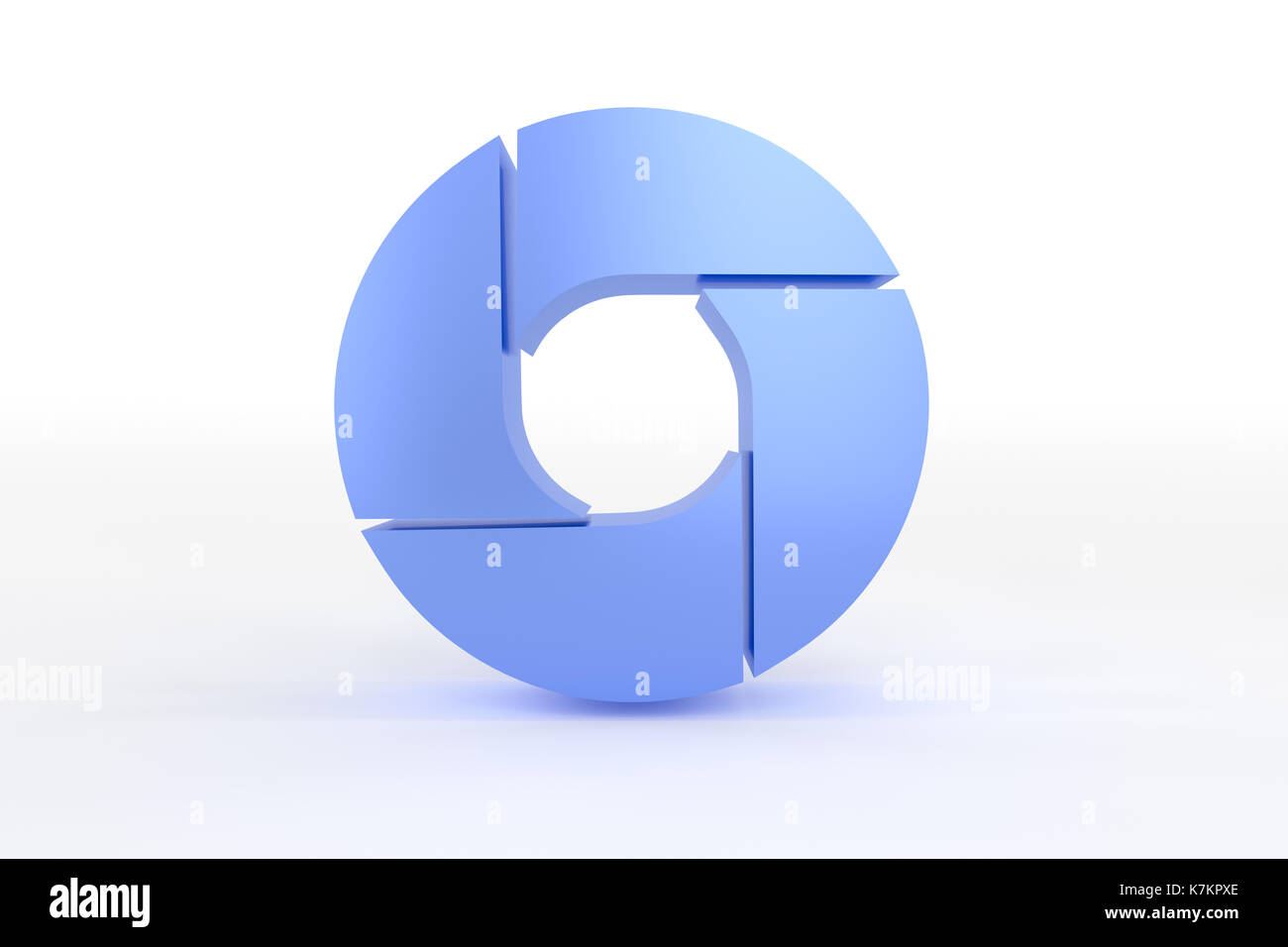 3d rendering of pie chart for process concept info graphic design Stock ...