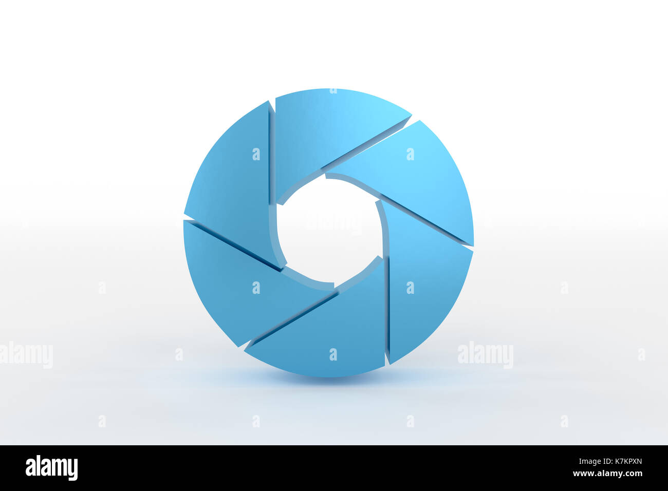 3d rendering of pie chart for process concept info graphic design Stock ...