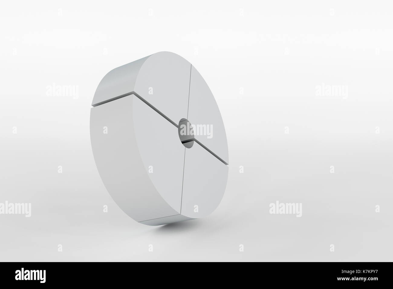 3d rendering of pie chart for process concept info graphic design Stock ...