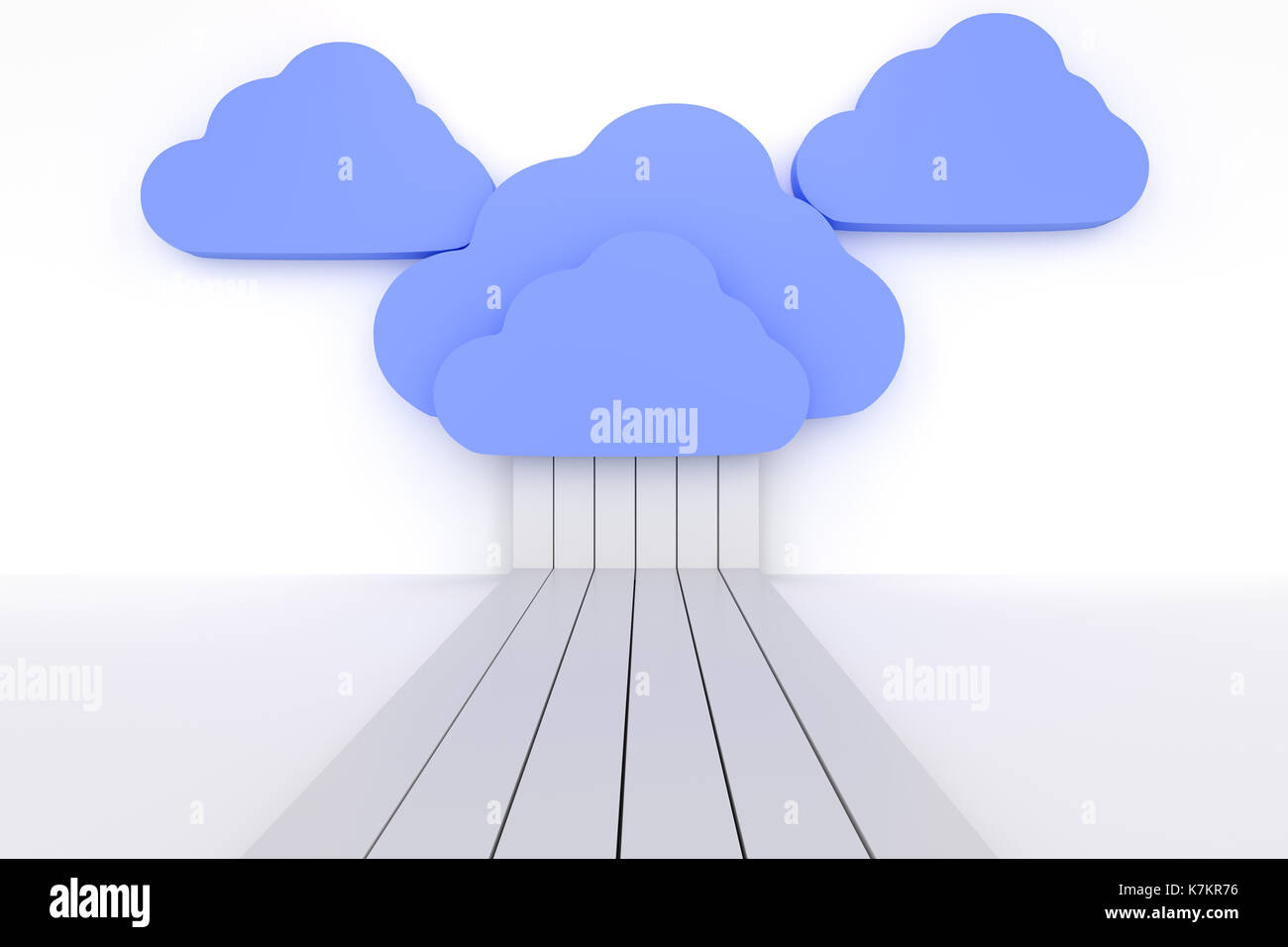 3d rendering of cloud computing concept Stock Photo