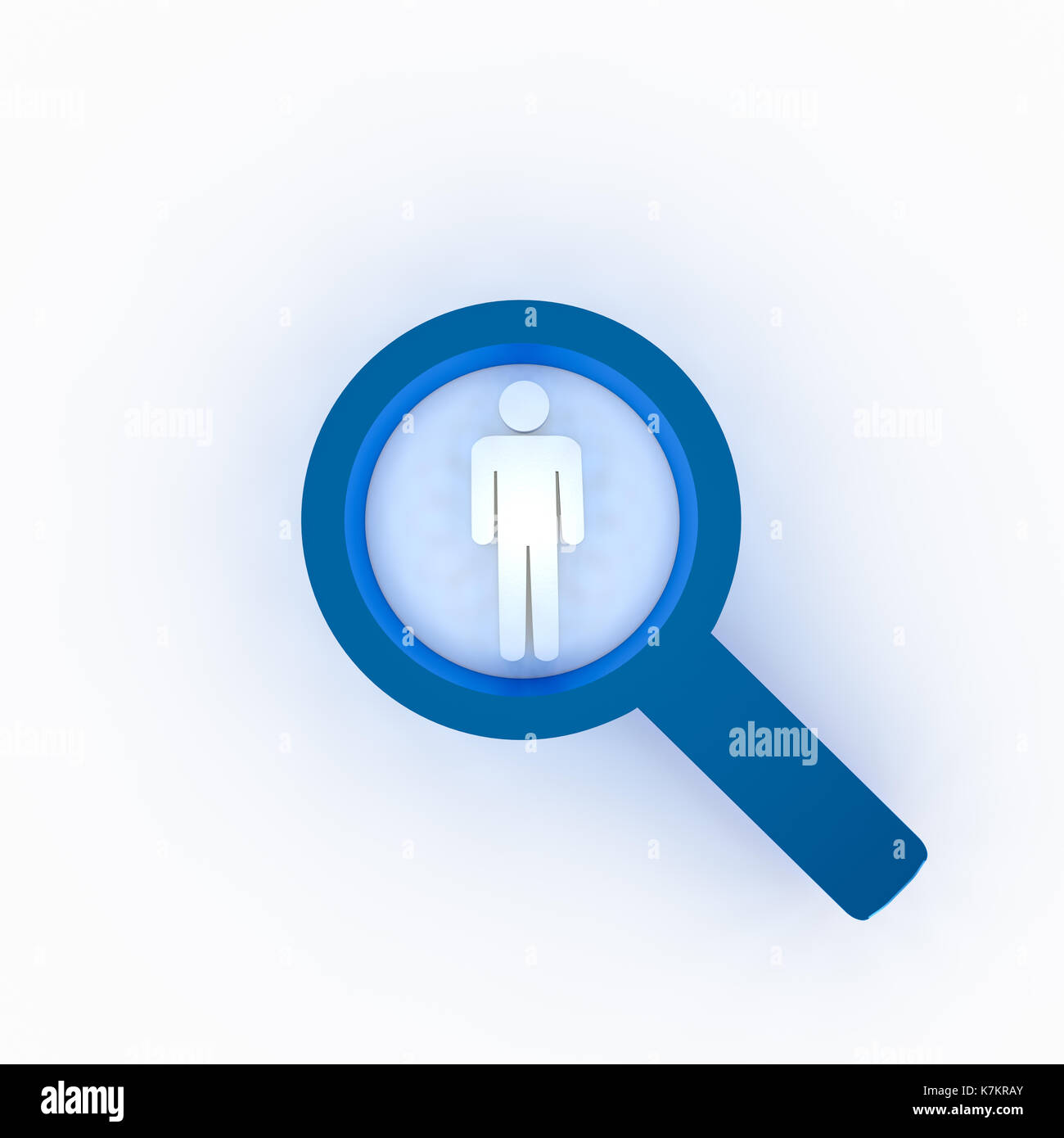 3d rendering of magnify with people sign Stock Photo - Alamy