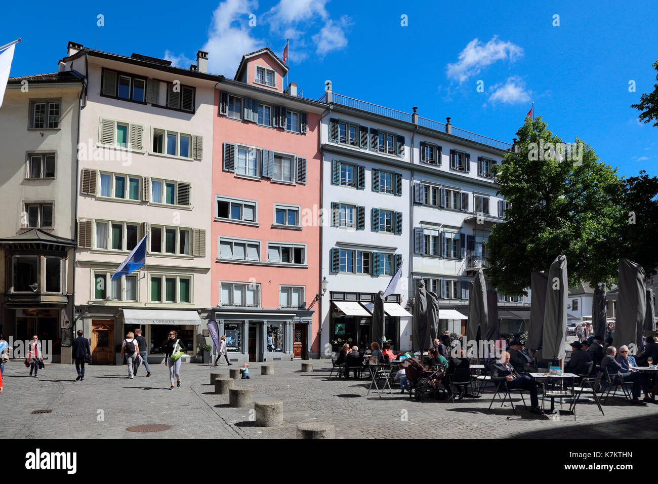 Switzerland Zurich Weinplatz Stock Photo