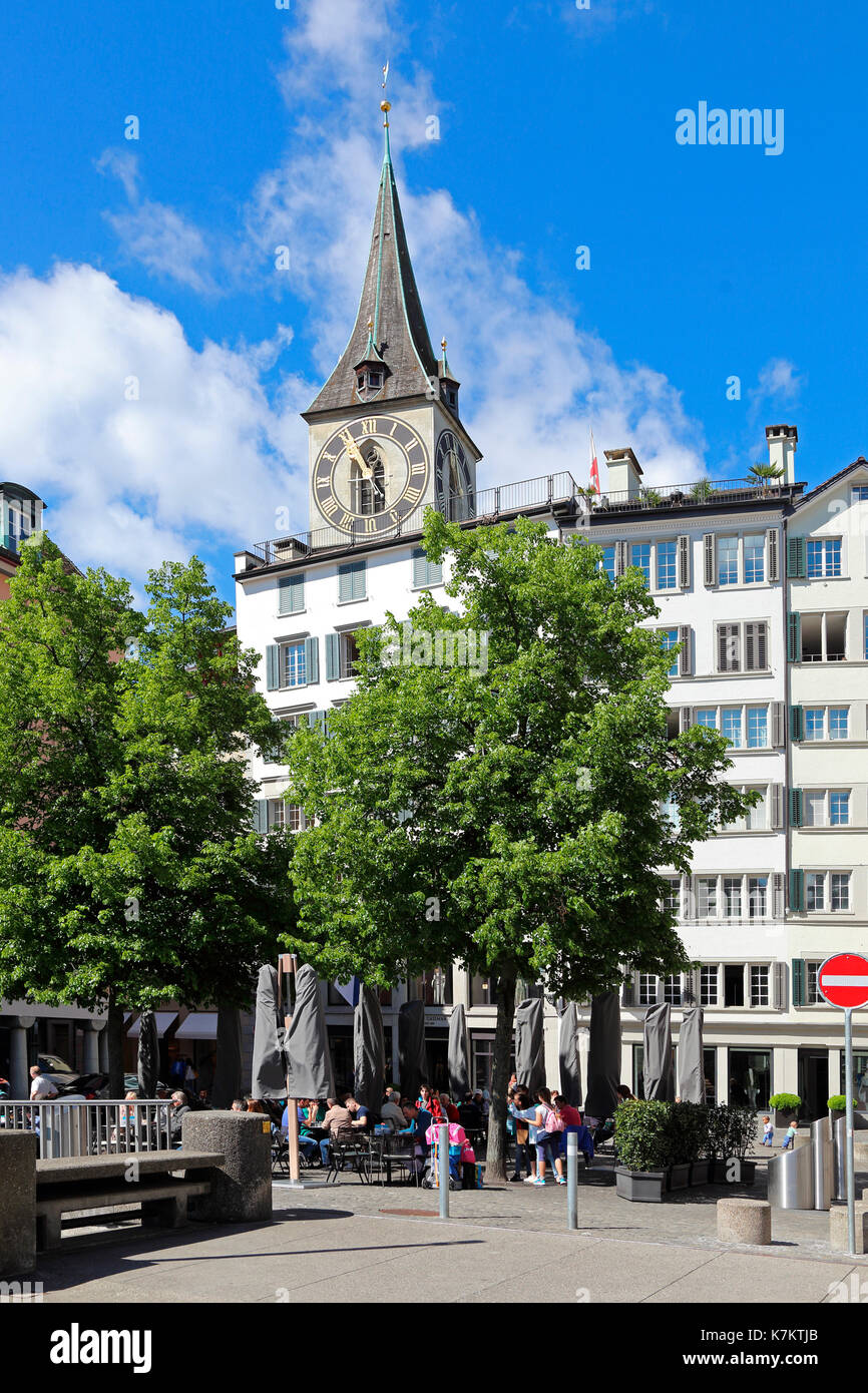 Switzerland Zurich Weinplatz Stock Photo