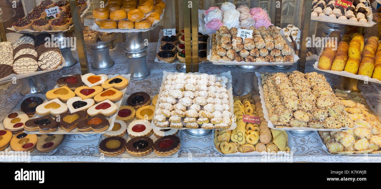 Traditional Spanish biscuits, pastries and cakes as gifts and souvenirs
