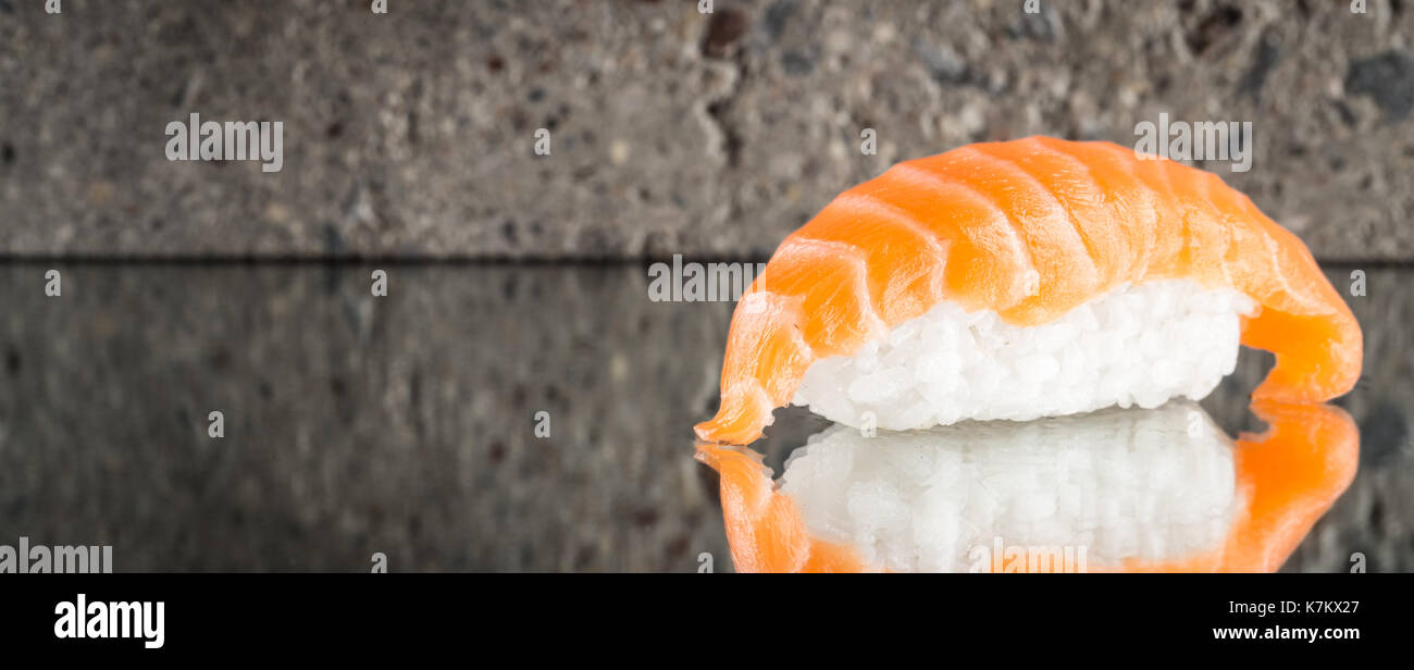 Nigiri sushi with salmon Stock Photo