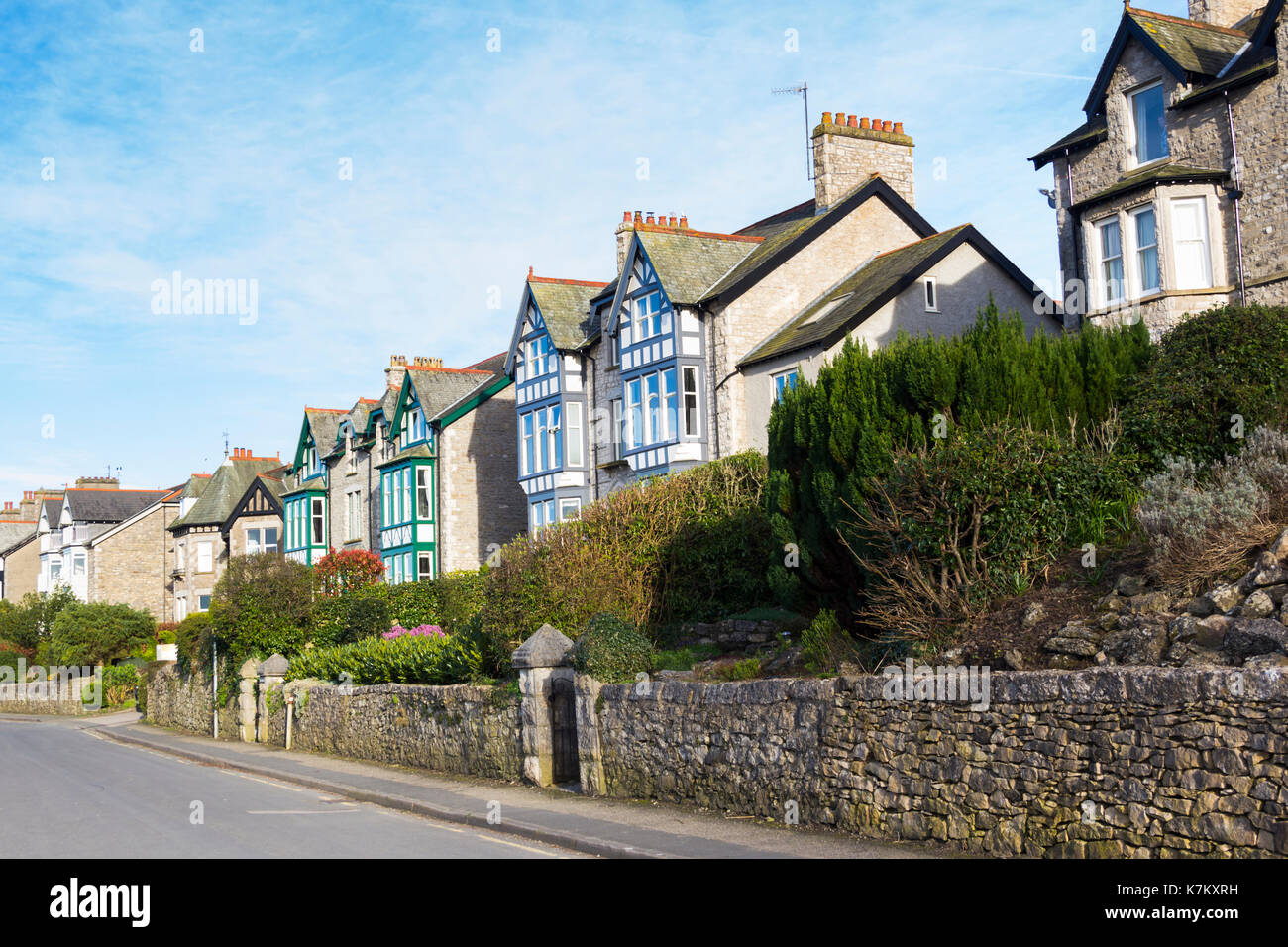 Houses dating from the Victorian period on the Promenade at Arnside