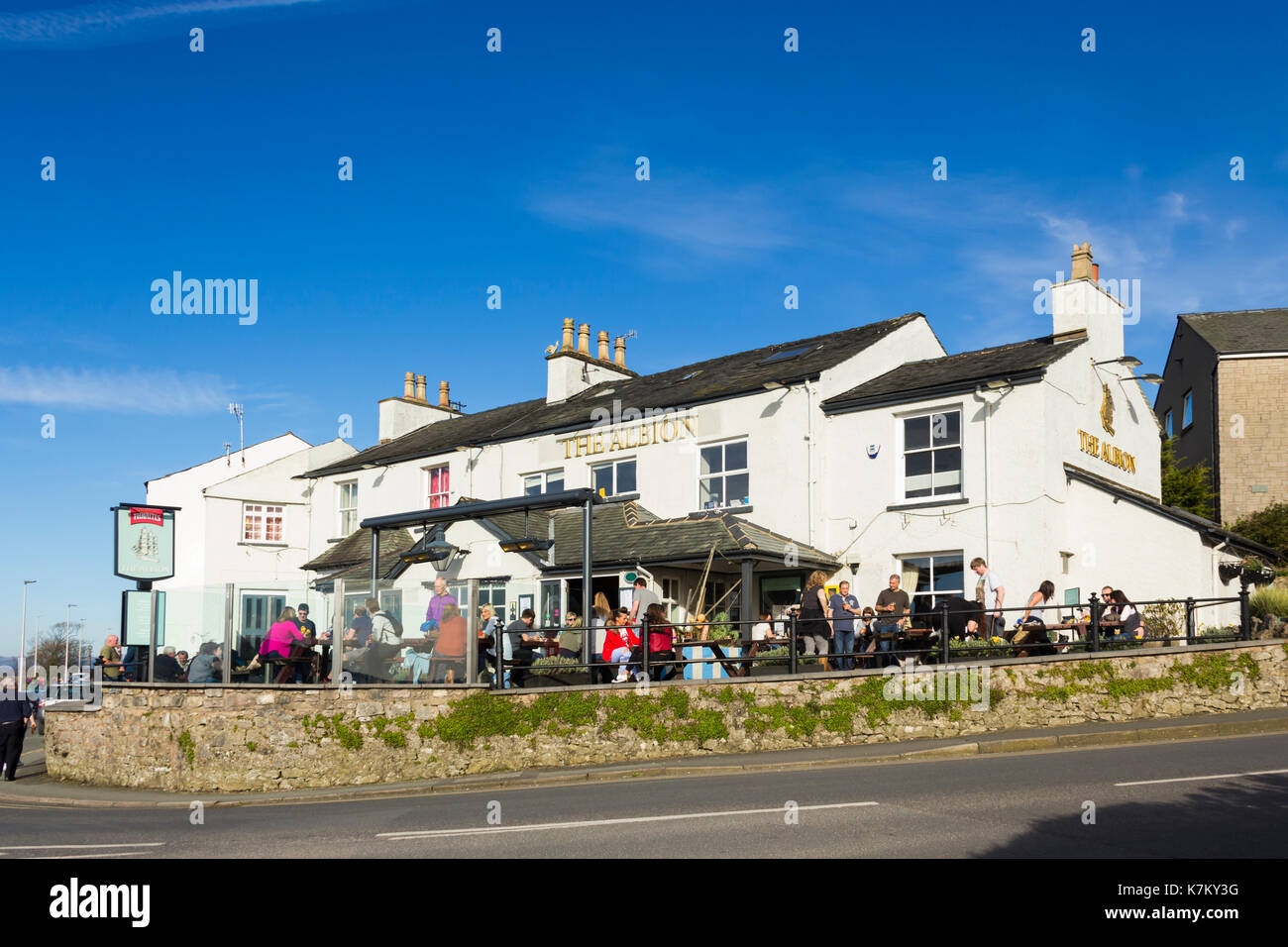 The Albion pub at the junction of Silverdale Road and The Promenade