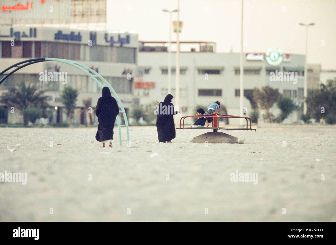A street scene in the eastern province city of Qatif, Saudi Arabia. Stock Photo