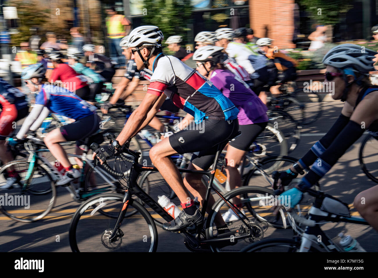 2017 Golden Gran Fondo Bicycle Race - Golden, Colorado; USA Stock Photo