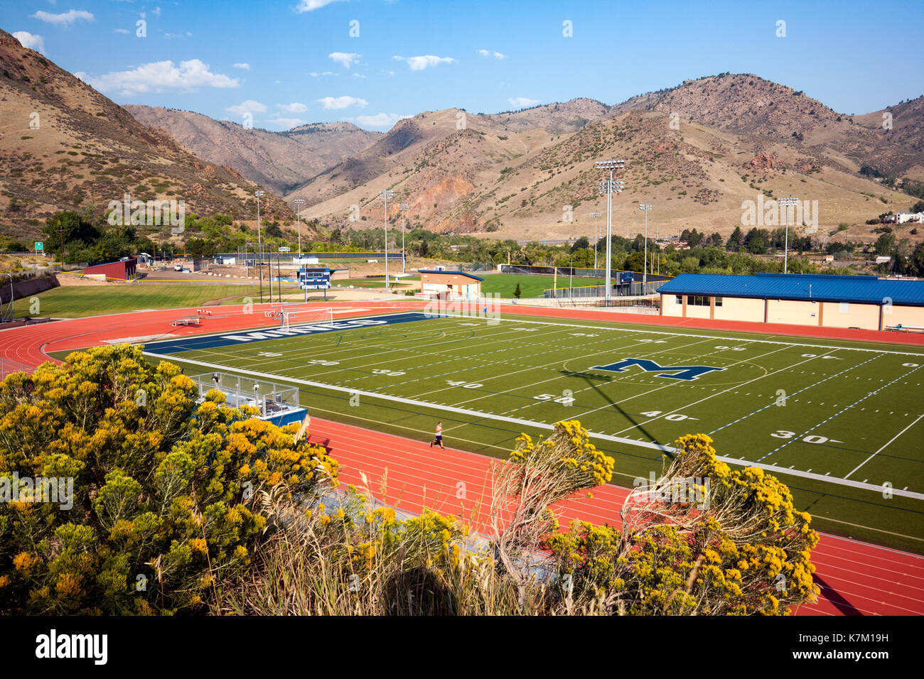 Marv Kay Stadium at Harry D. Campbell Field - Coloardo School of Mines - Golden, Colorado, USA Stock Photo