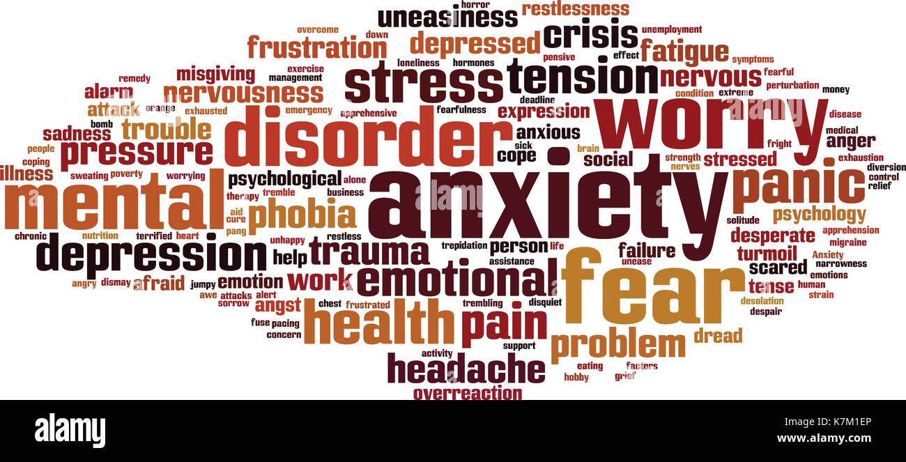 Psychology, solitude, fear and mental health problems concept
