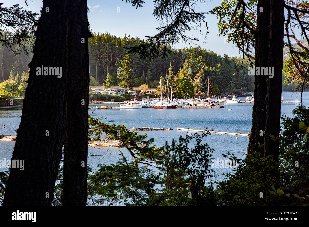 Becher Bay Marina near East Sooke Regional Park, Sooke, Vancouver Island, British Columbia, Canada Stock Photo