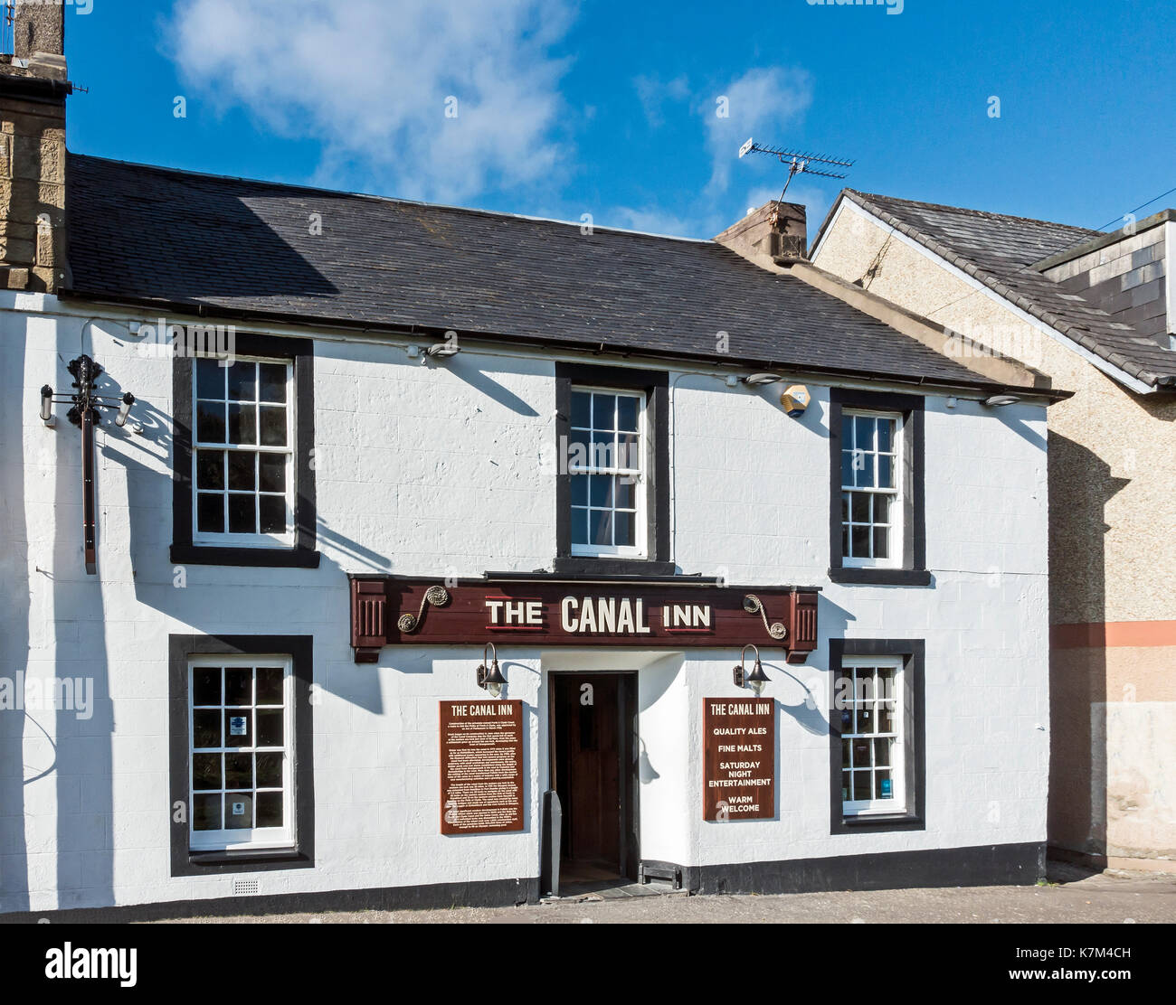 The @Canal Inn on Canal Street near Lock Sixteen at the Forth and Clyde Canal  in Camelon Falkirk Scotland UK Stock Photo