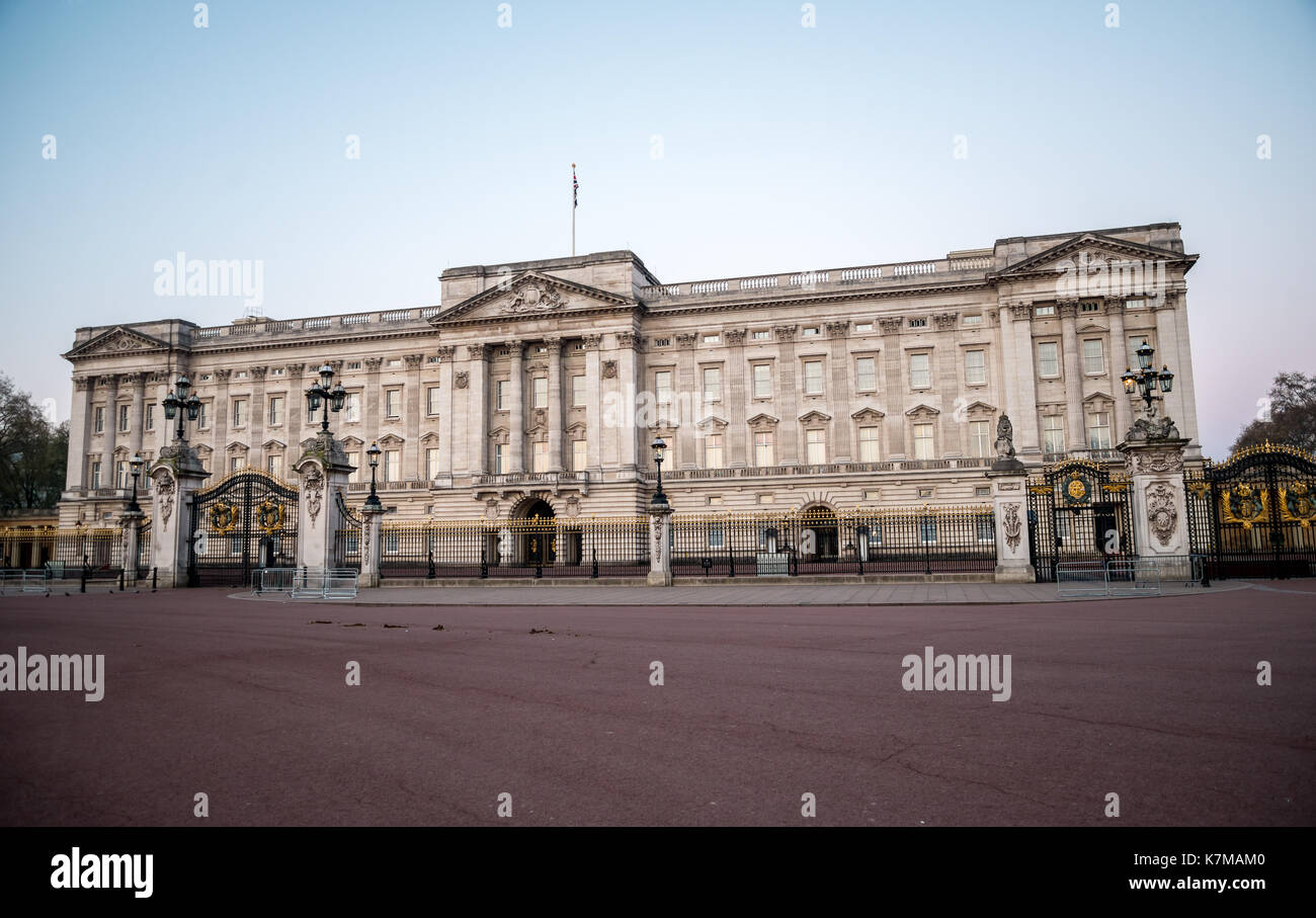 Buckingham Palace - official main residence of Queen Elizabeth II in London, England Stock Photo
