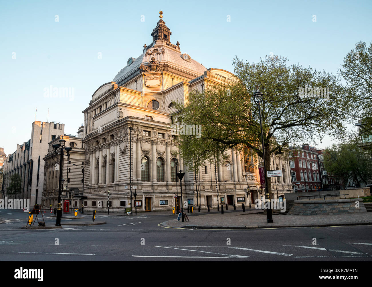 Methodist Central Hall building in city of Westminster, London, Great Britain Stock Photo