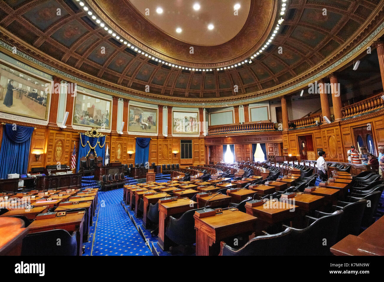 House of Representatives Chamber, Massachusetts State House, Boston, MA, USA Stock Photo