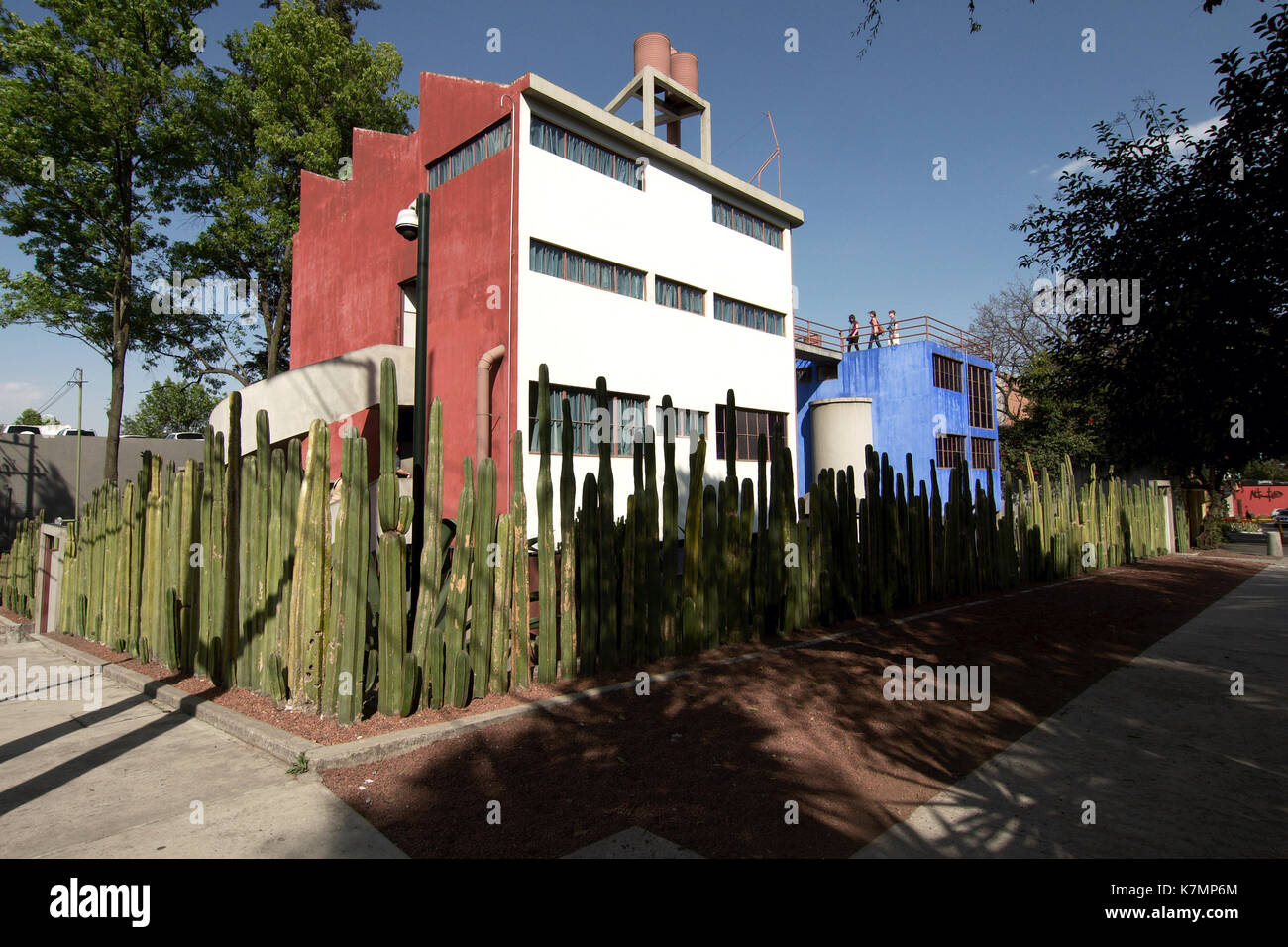 Mexico City, Mexico - 2013: House Studio Museum of Diego Rivera and Frida Kahlo, located in San Angel. Architect: Juan O'Gorman. Stock Photo