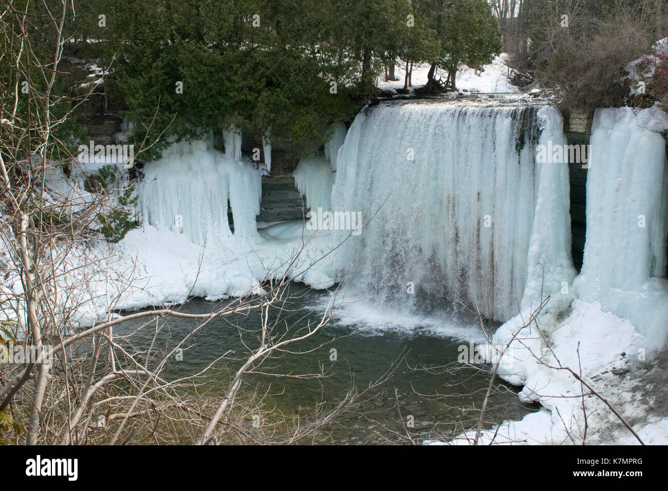 Bridal Veil Falls Manitoulin Island Stock Photo Alamy