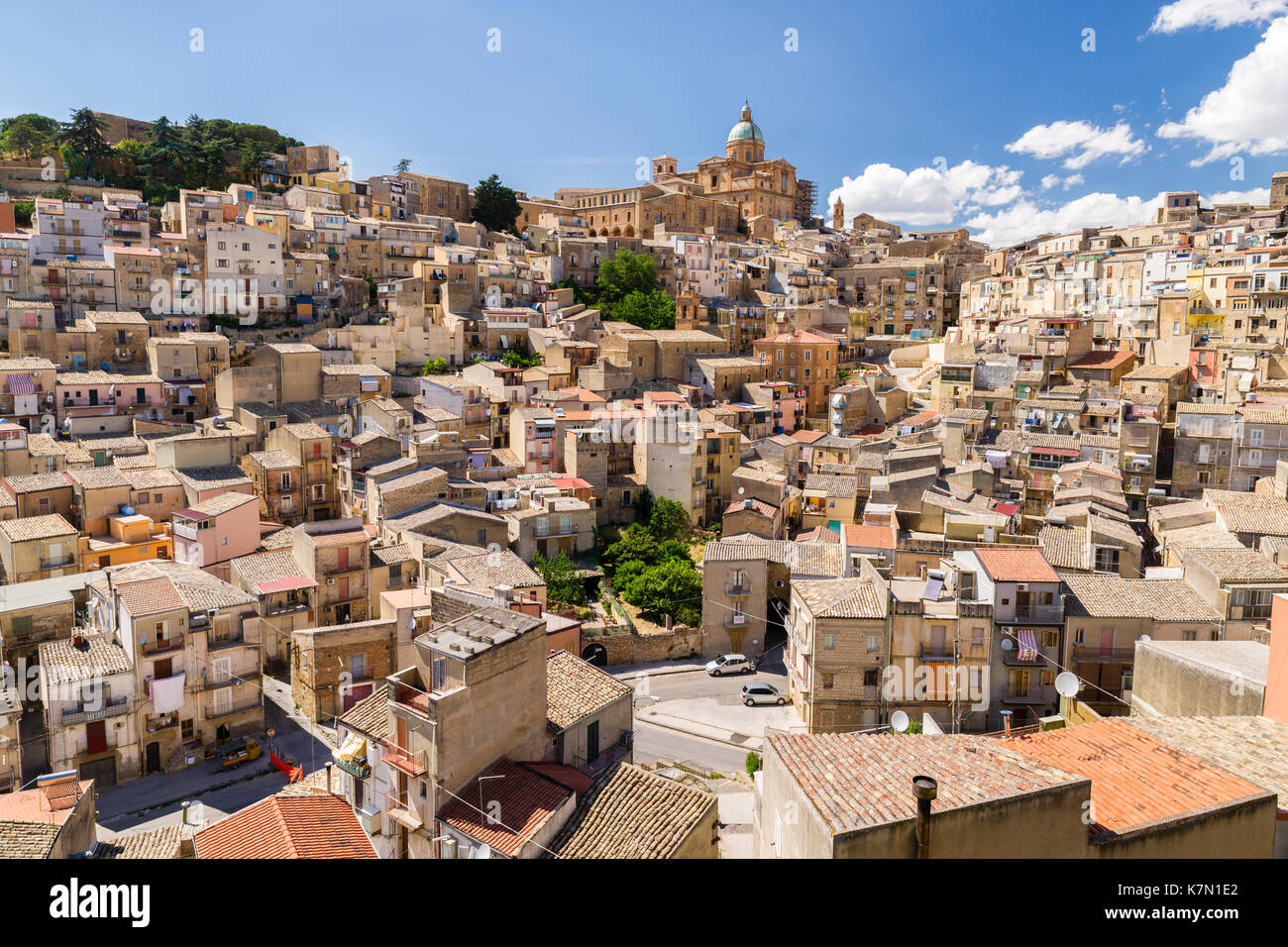 Cathedral SS. Assunta, Old Town, Piazza Armerina, Province of Enna, Sicily, Italy Stock Photo