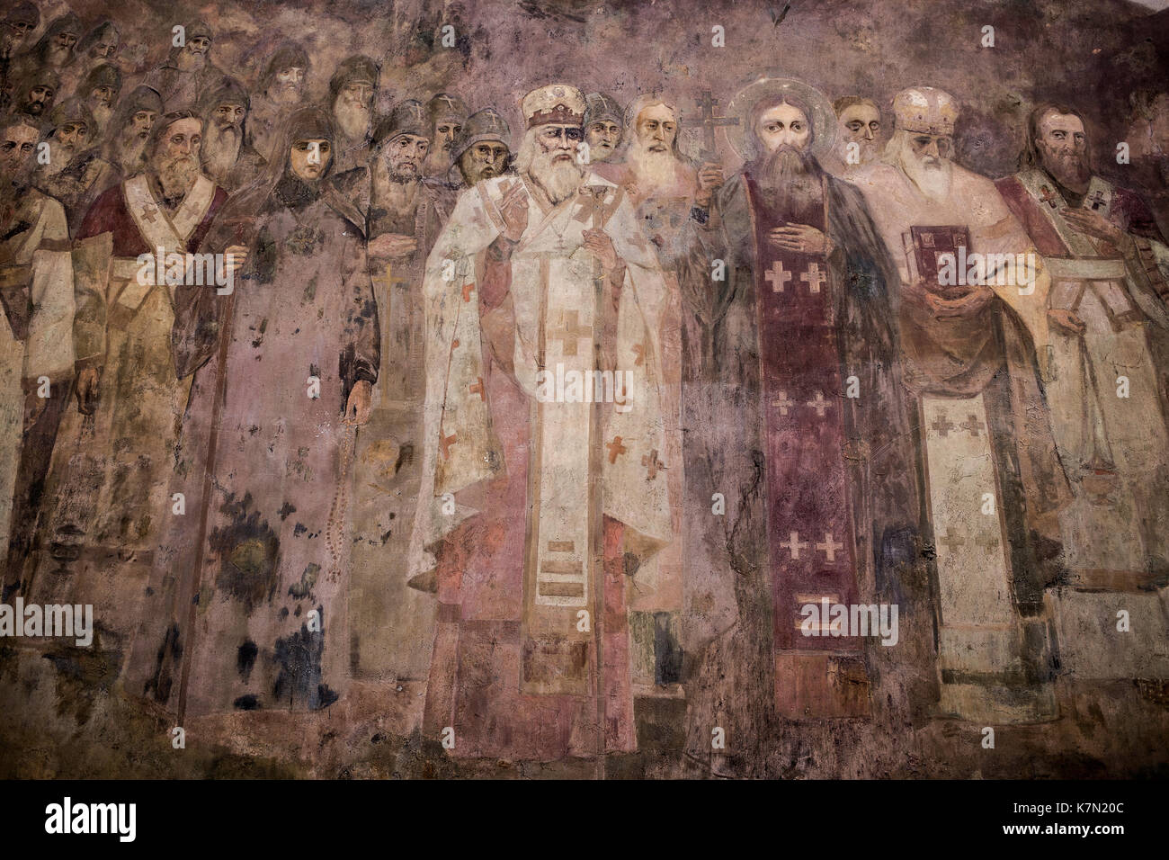 Fresco, Kiev Cave Monastery, Kijewo-Petscherska Lawra, Kiev, Ukraine Stock Photo
