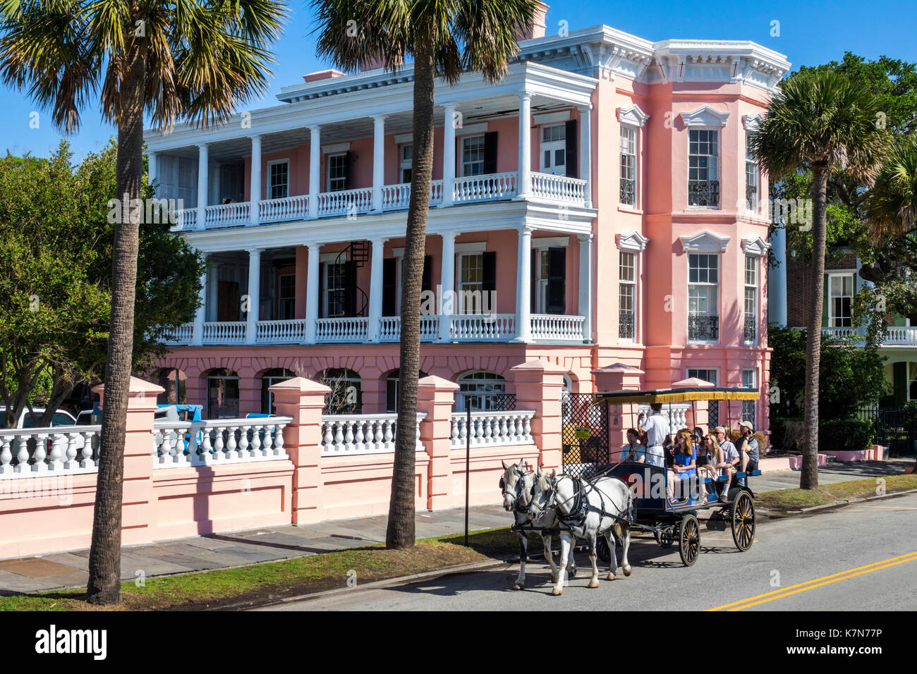 Charleston South Carolina SC waterfront East Battery Palmer House Stock