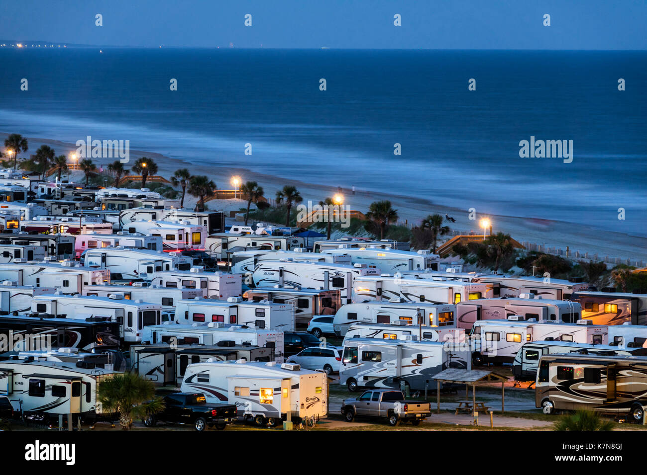 South Carolina, SC, Atlantic Ocean, Myrtle Beach, Myrtle Beach RV Stock Photo - Alamy