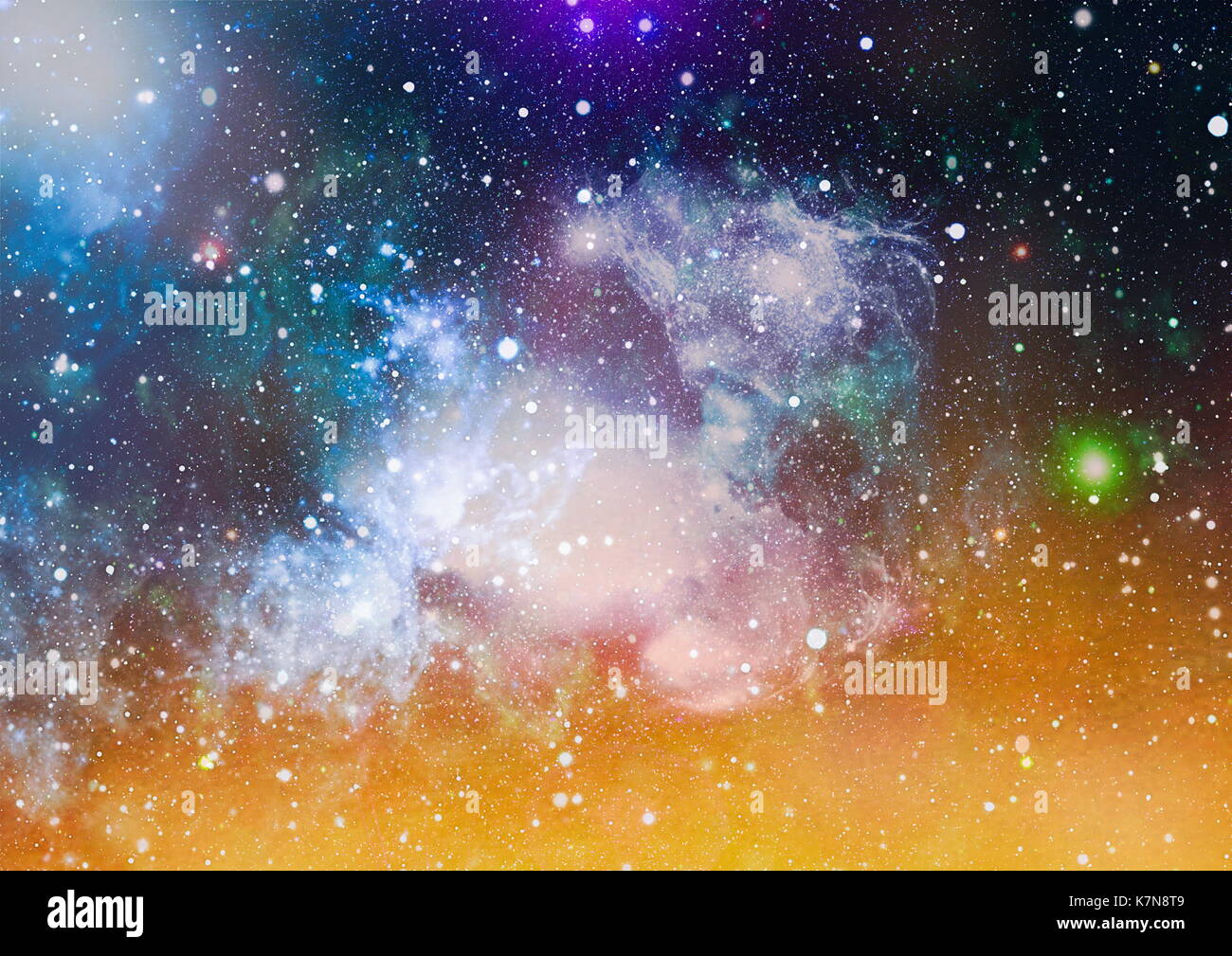Colorful Starry Night Sky Outer Space background Stock Photo - Alamy