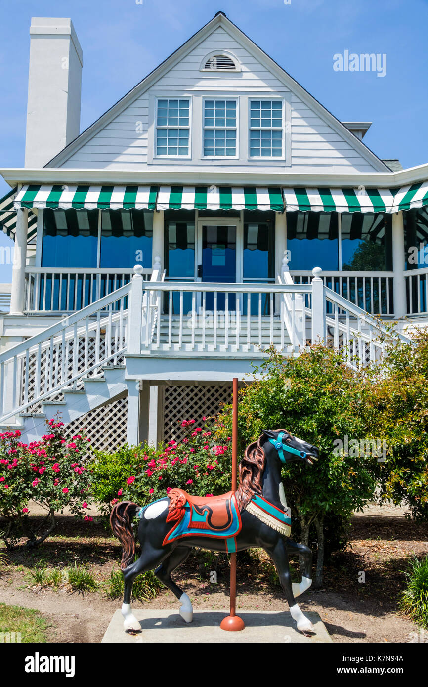 Myrtle Beach South Carolina,Franklin G. Burroughs-Simeon B. Chapin Art Museum,exterior,carousel horse,SC170516100 Stock Photo