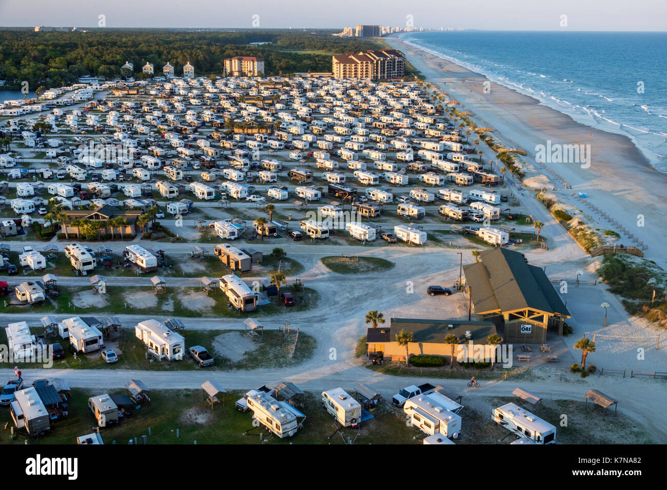 South Carolina, SC, Atlantic Ocean, Myrtle Beach, Myrtle Beach RV Stock Photo - Alamy