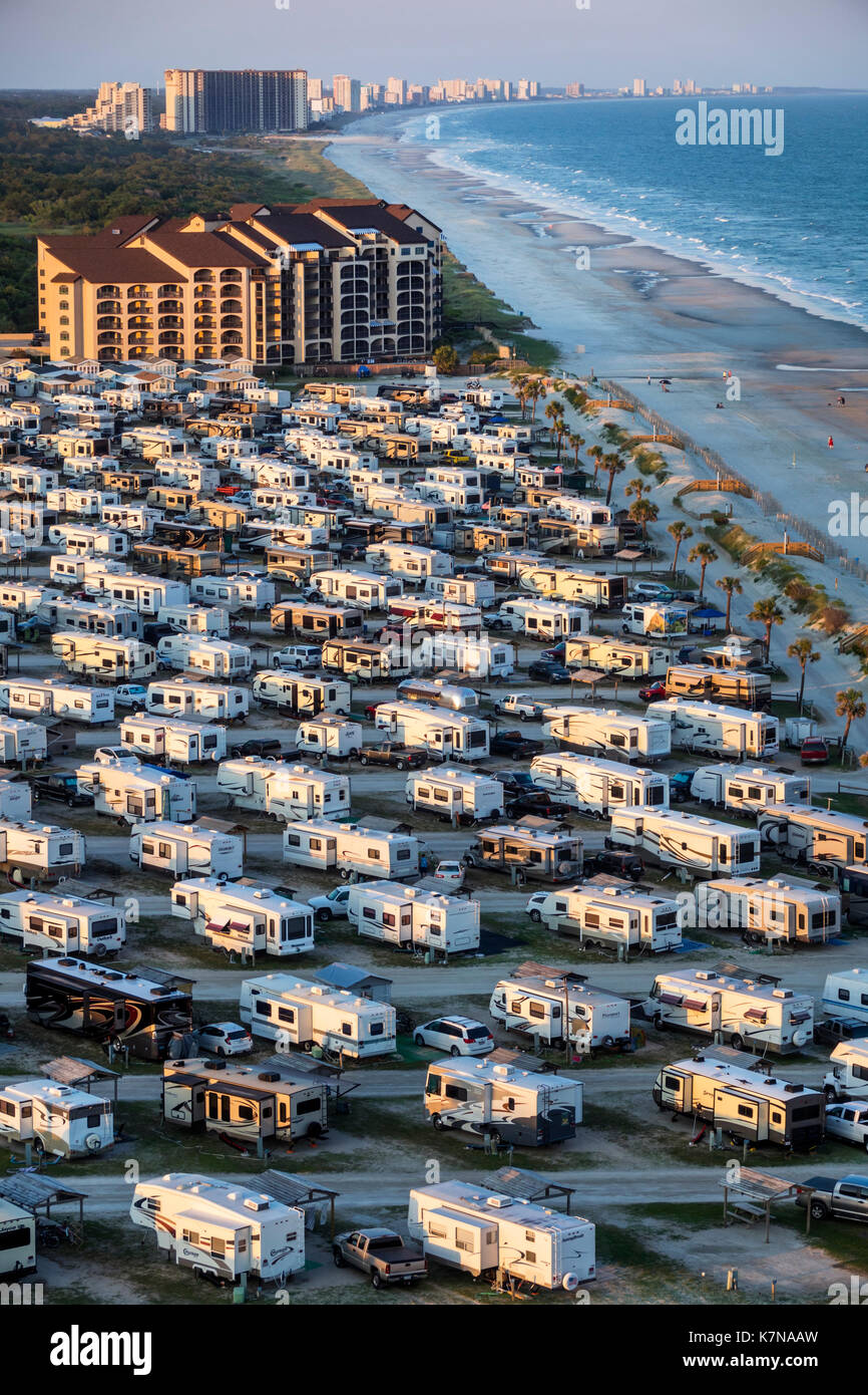 South Carolina SC Atlantic Ocean Myrtle Beach Myrtle Beach RV Travel Stock Photo: 159665041 - Alamy