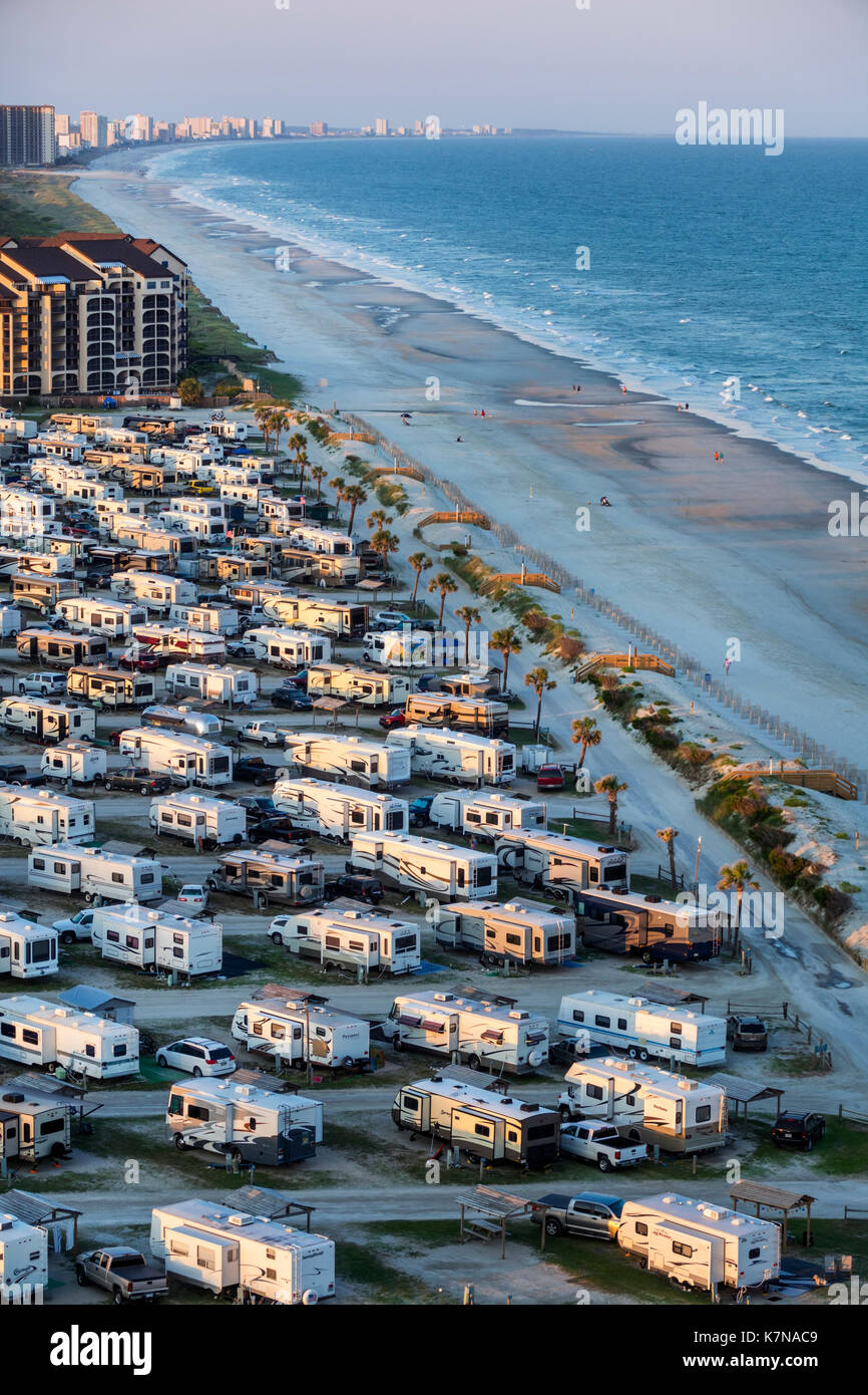 South Carolina SC Atlantic Ocean Myrtle Beach Myrtle Beach RV Travel Stock Photo: 159665081 - Alamy