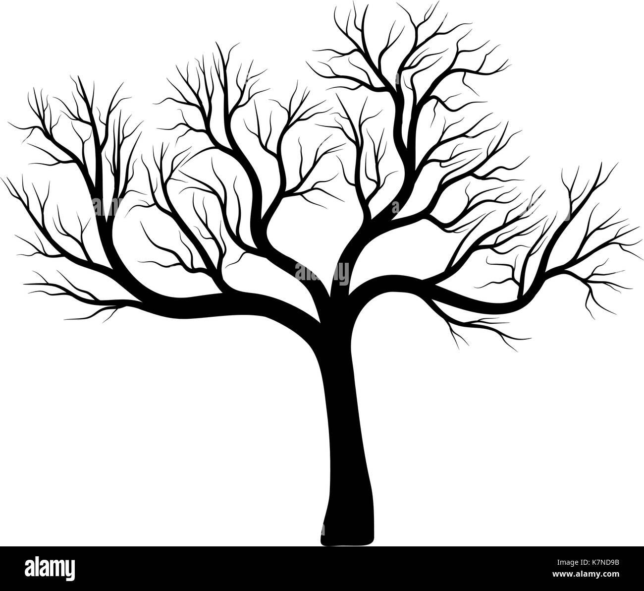 bare tree silhouette vector symbol icon design. Beautiful illustration  isolated on white background Stock Vector Image & Art - Alamy