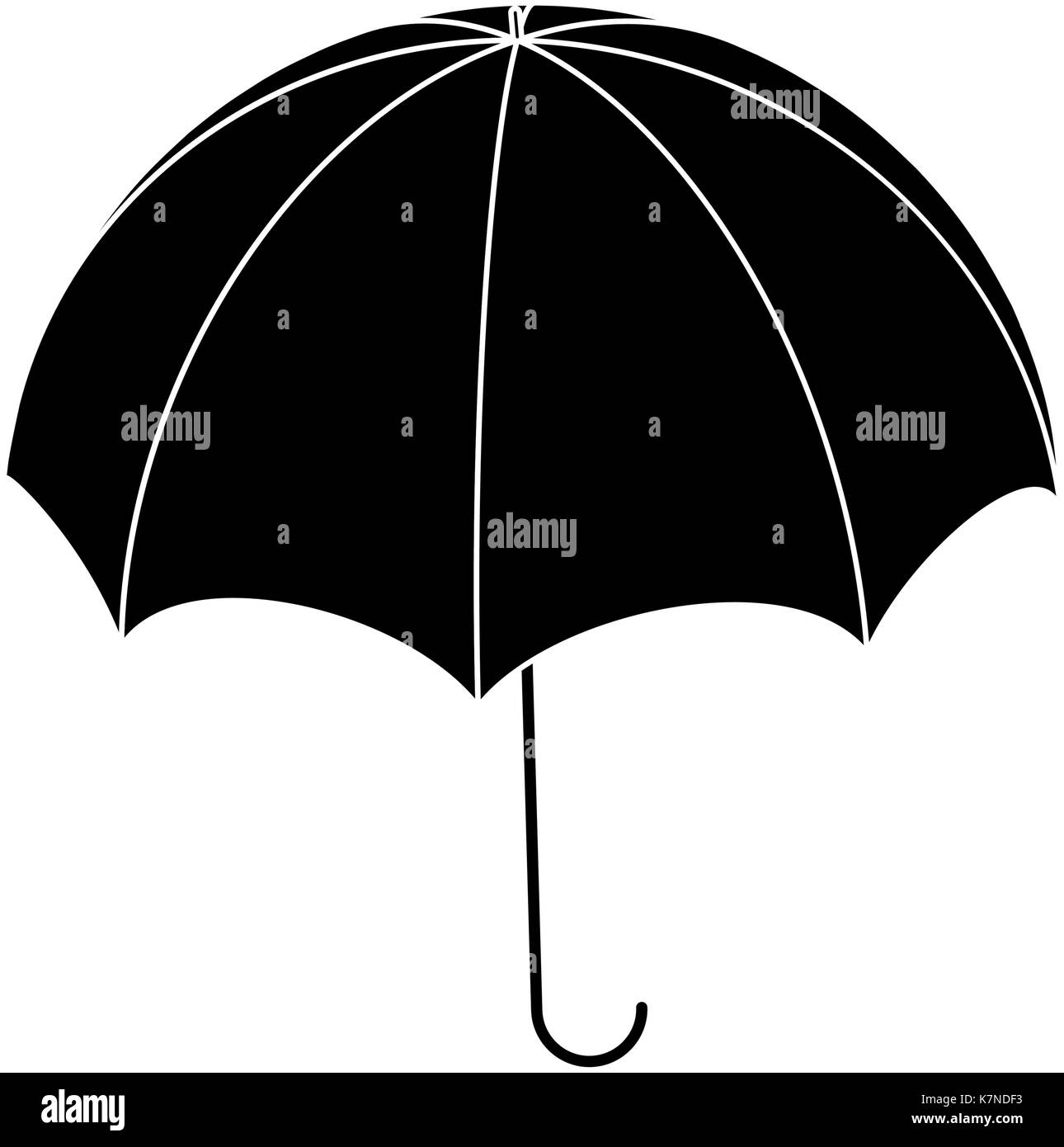 Umbrella silhouette, outline vector symbol icon design. Beautiful