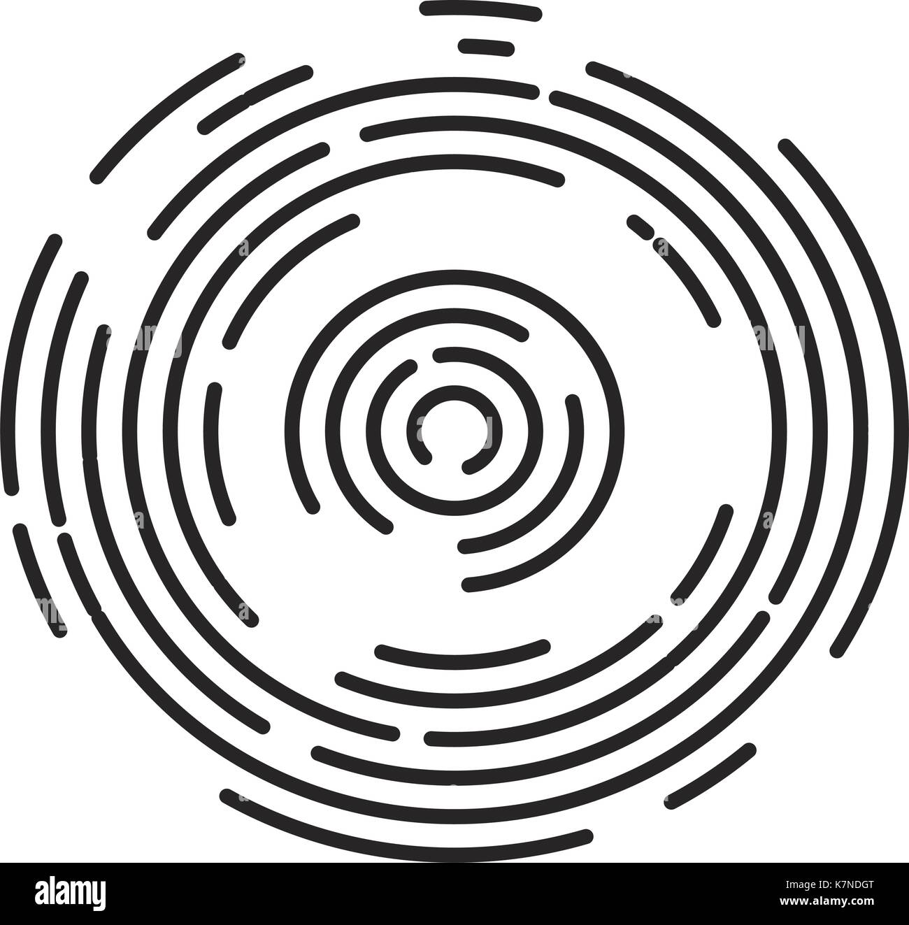 Circle Stripe Lines Logo Vector Symbol Icon Design Beautiful
