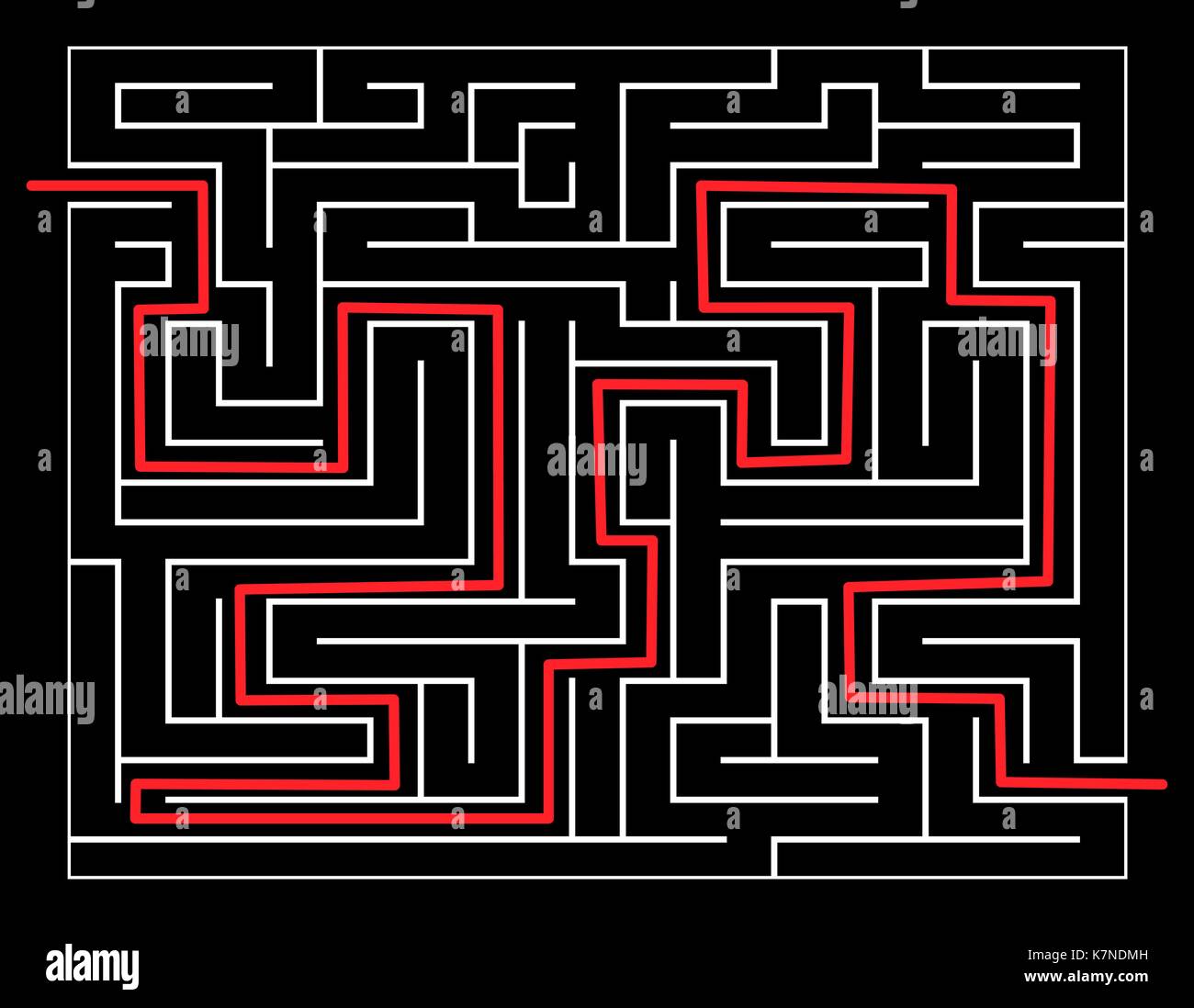 solved maze vector symbol icon design. Beautiful illustration on black background Stock Vector