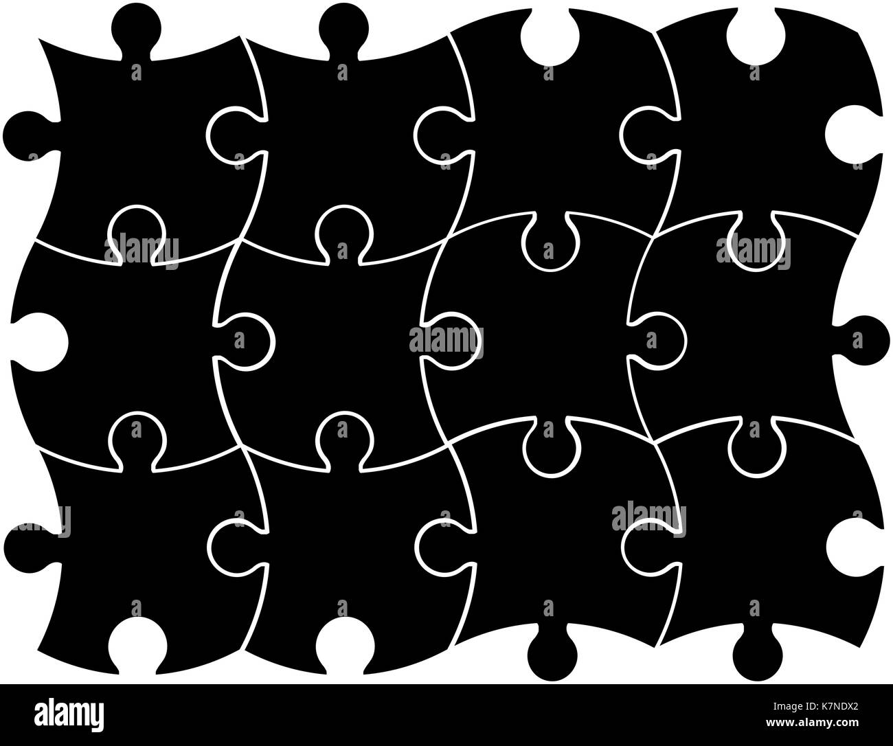 puzzle silhouette set vector symbol icon design. Beautiful illustration ...
