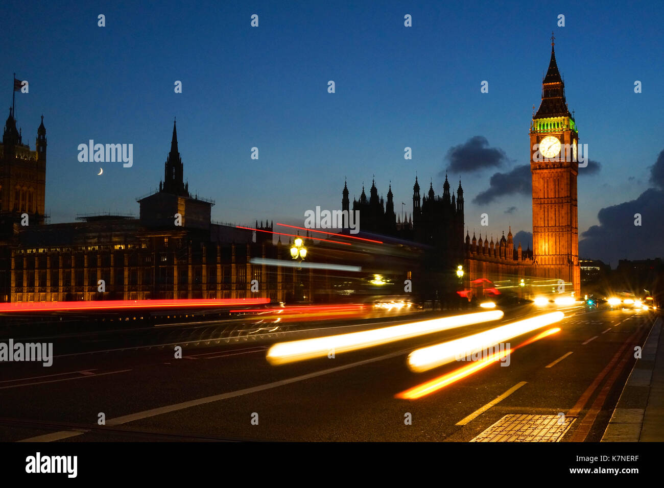 Big Ben and the Houses of Parliament at night, London, UK Stock Photo