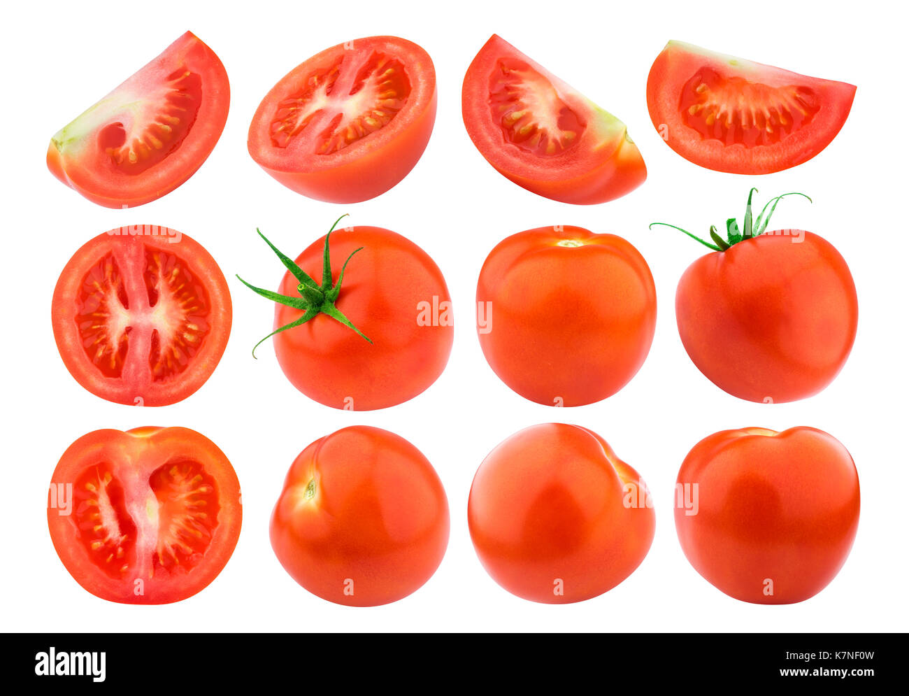 Tomato isolated isolated on white background. Collection. Single Stock Photo