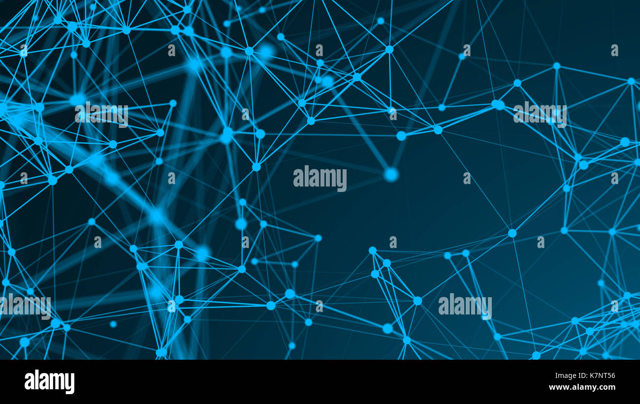 Abstract connection dots. Technology background. Network concept 3d ...