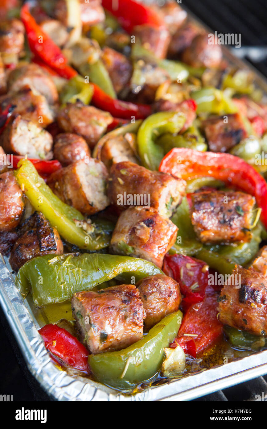 Italian cuisine of sausage and peppers Stock Photo - Alamy
